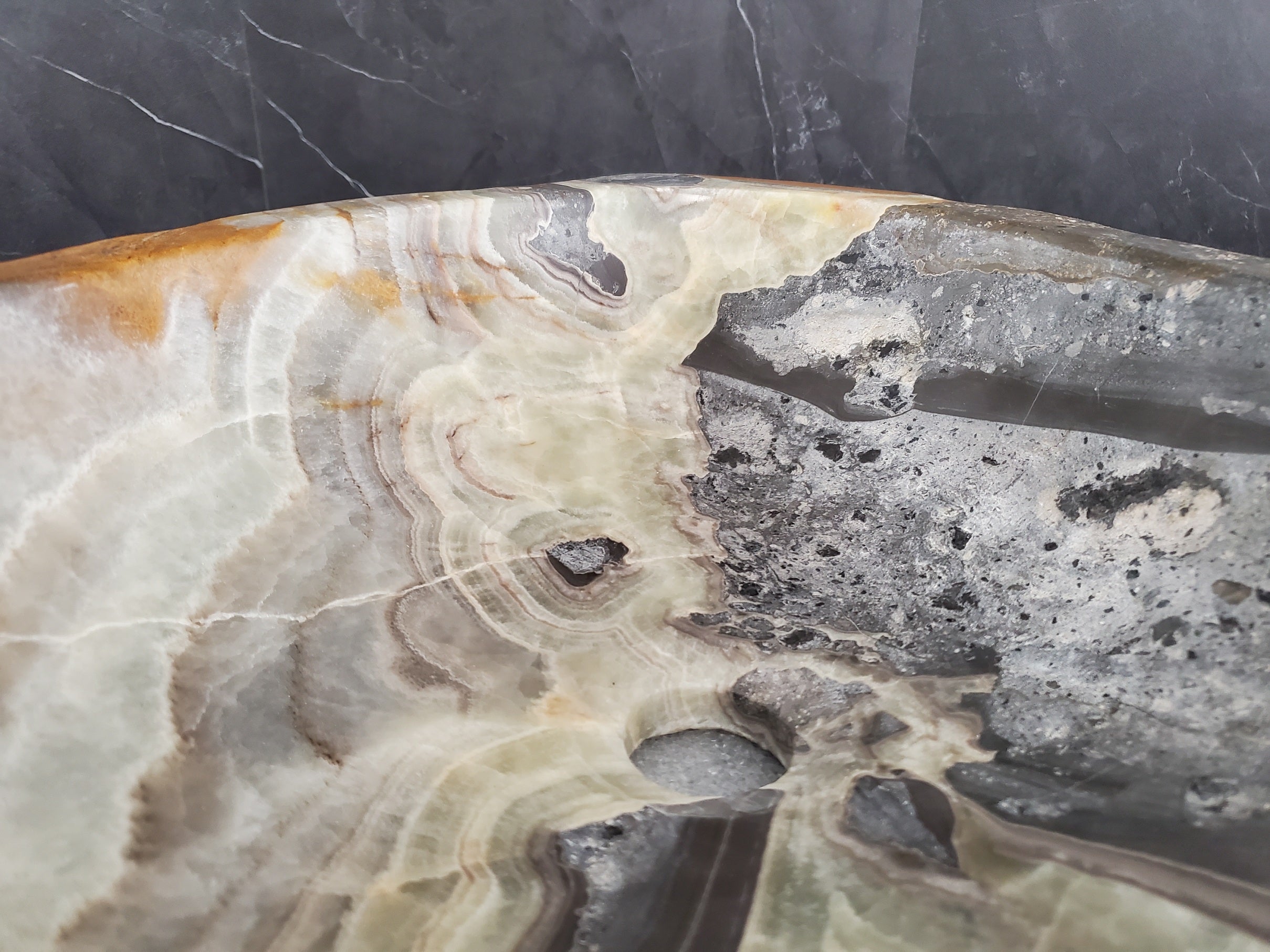 S25_23 Onyx Stone Vessel Bathroom Sink