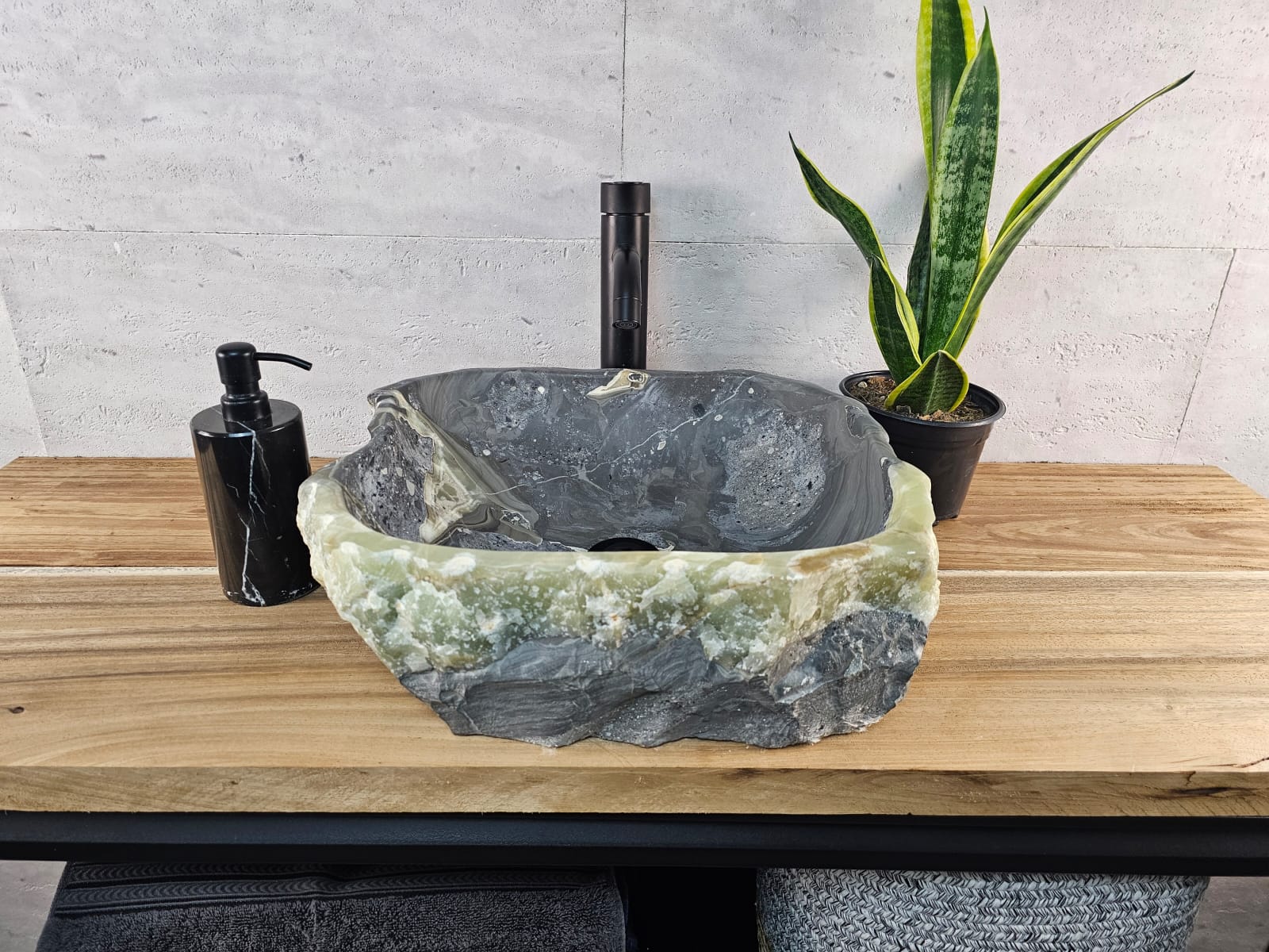 S29_05 Natural Stone Vessel Bathroom Sink