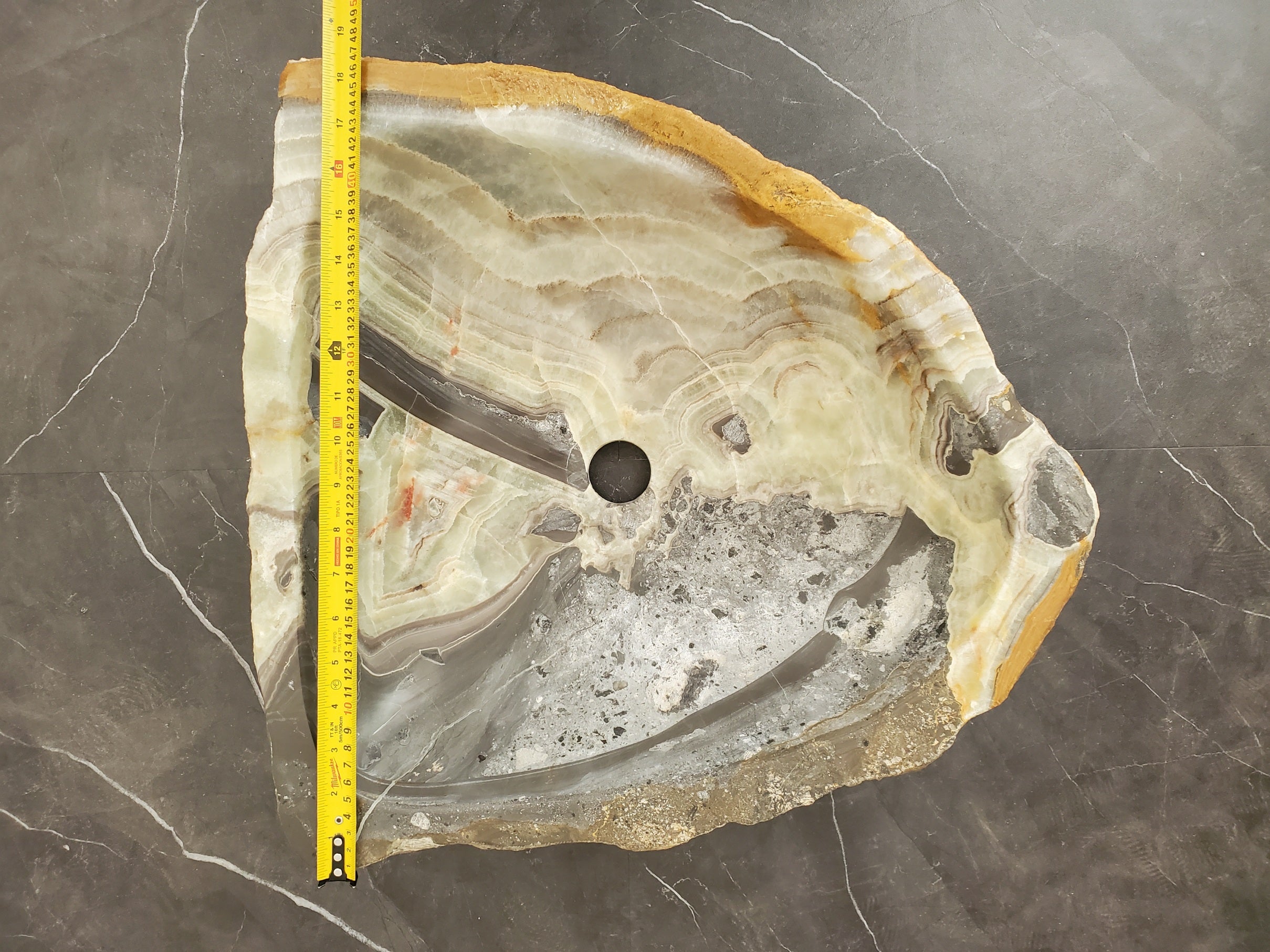 S25_23 Onyx Stone Vessel Bathroom Sink