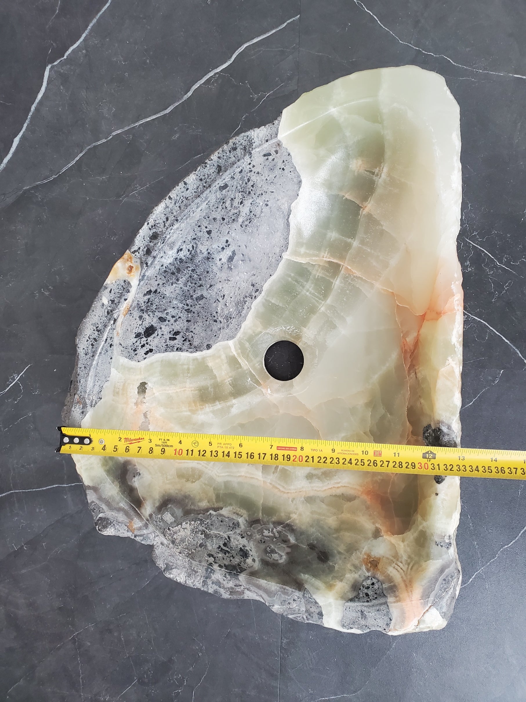 S26_07 Onyx Stone Vessel Bathroom Sink