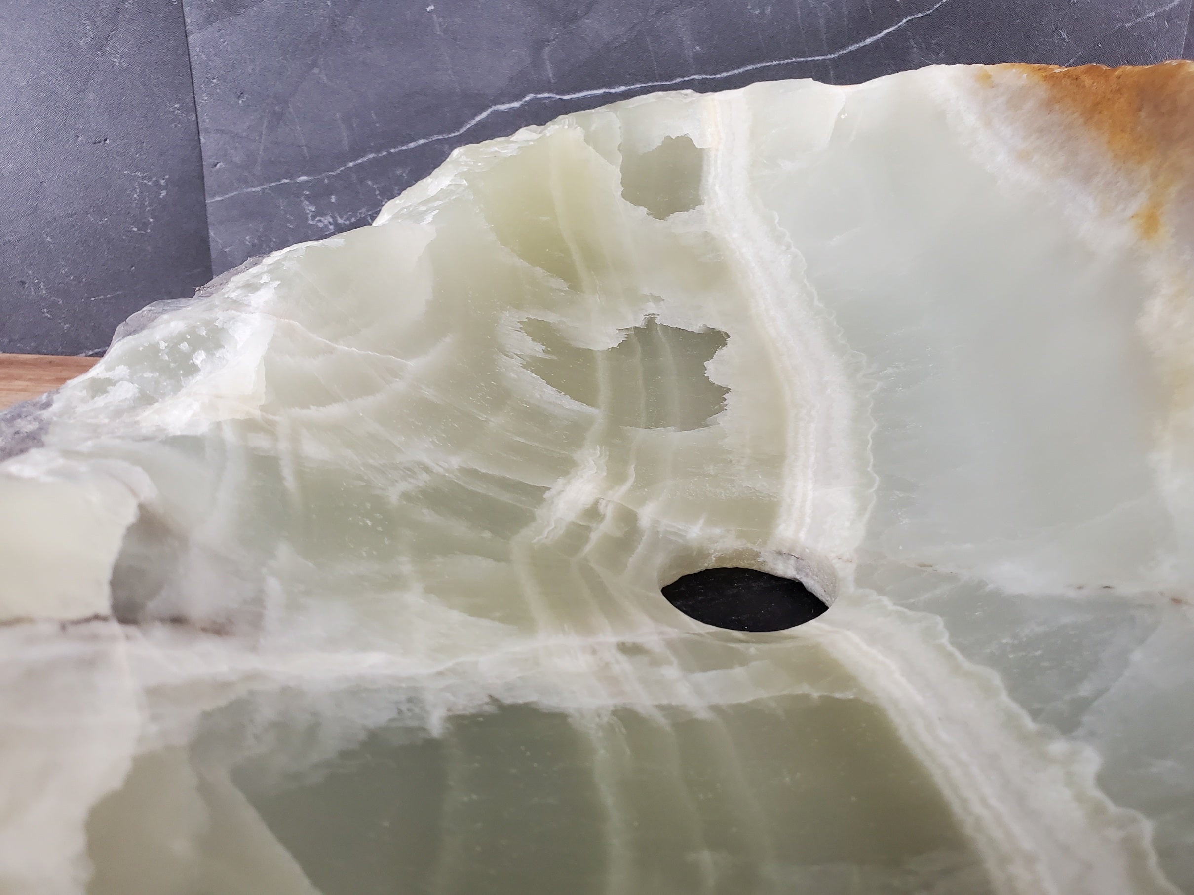S28_16 Onyx Stone Vessel Bathroom Sink