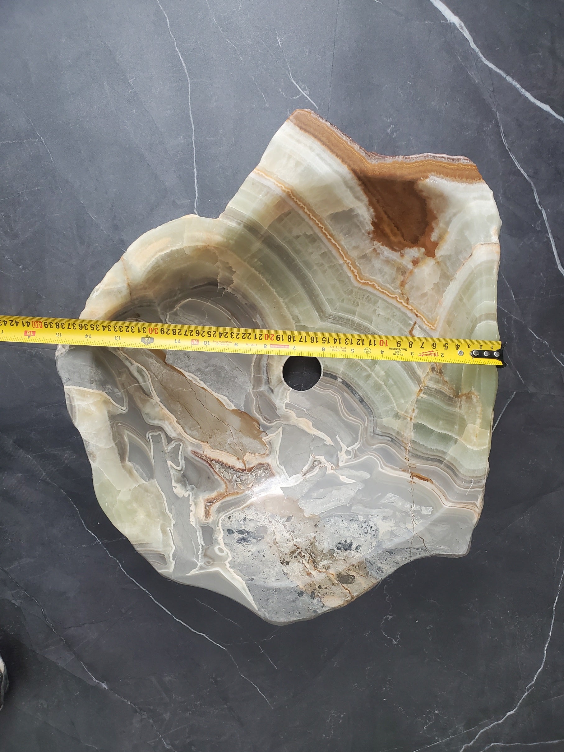 SET1029 Onyx Stone Vessel Bathroom Sink (Set of Two)