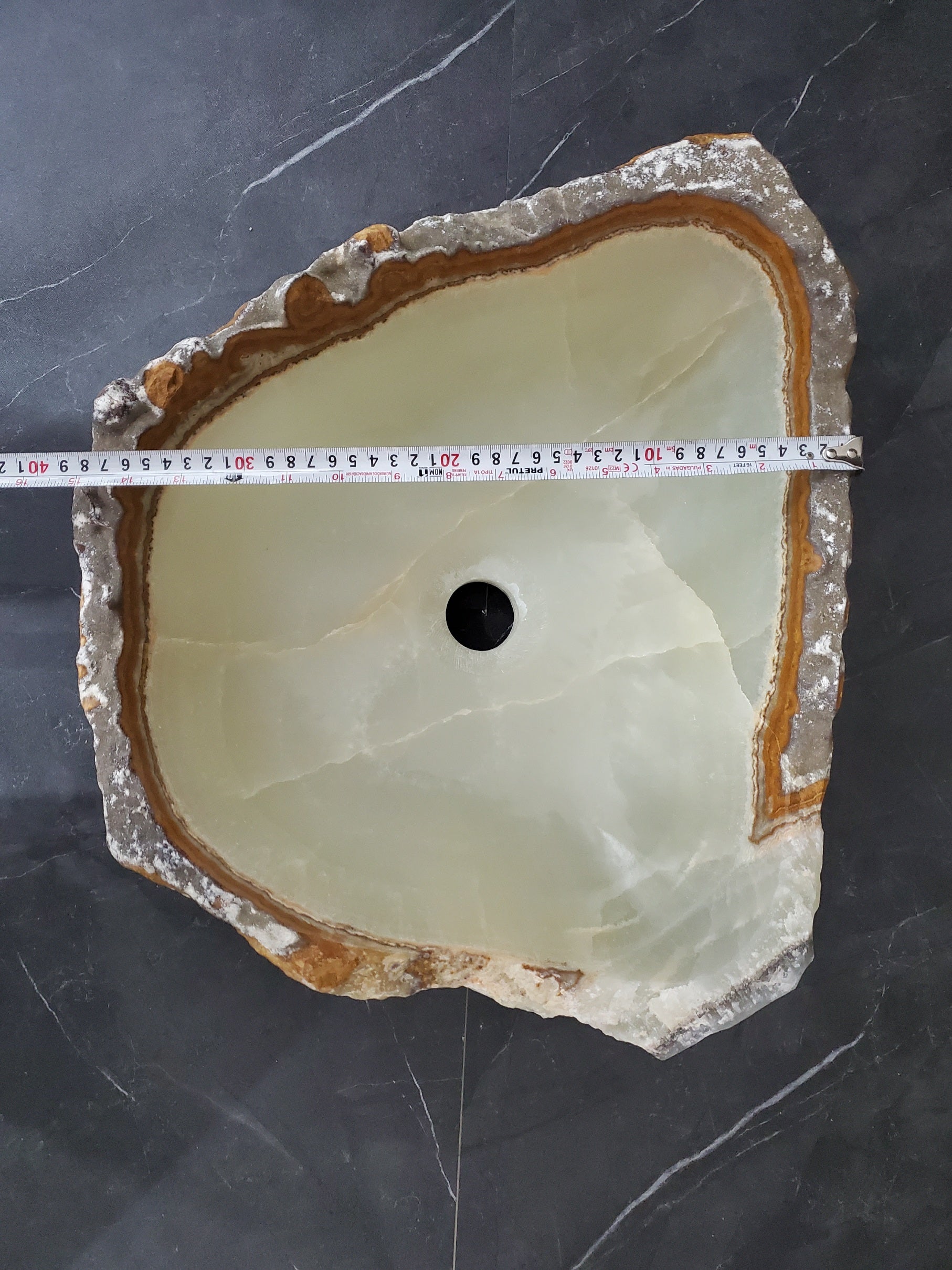 S28_15 Onyx Stone Vessel Bathroom Sink