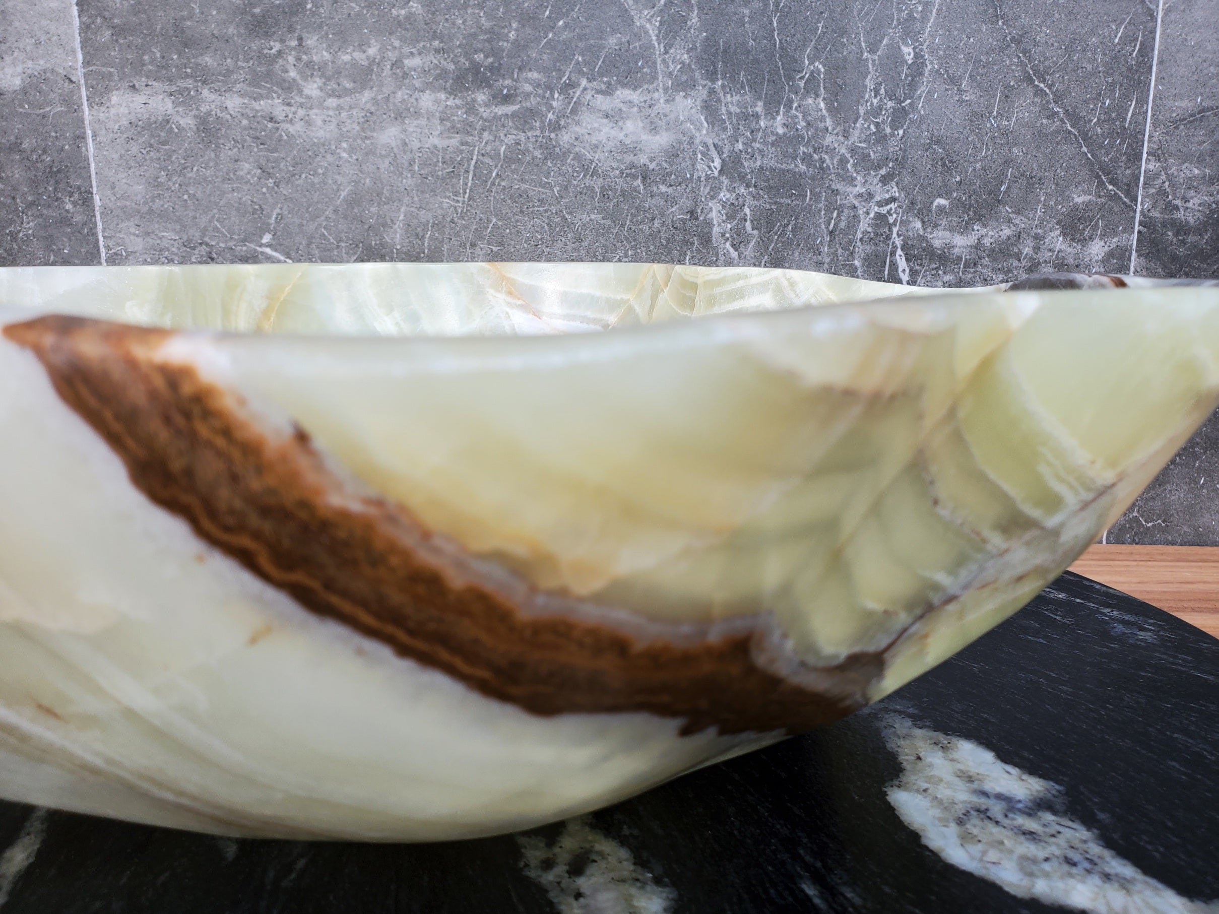 S30_14 Onyx Stone Vessel Bathroom Sink