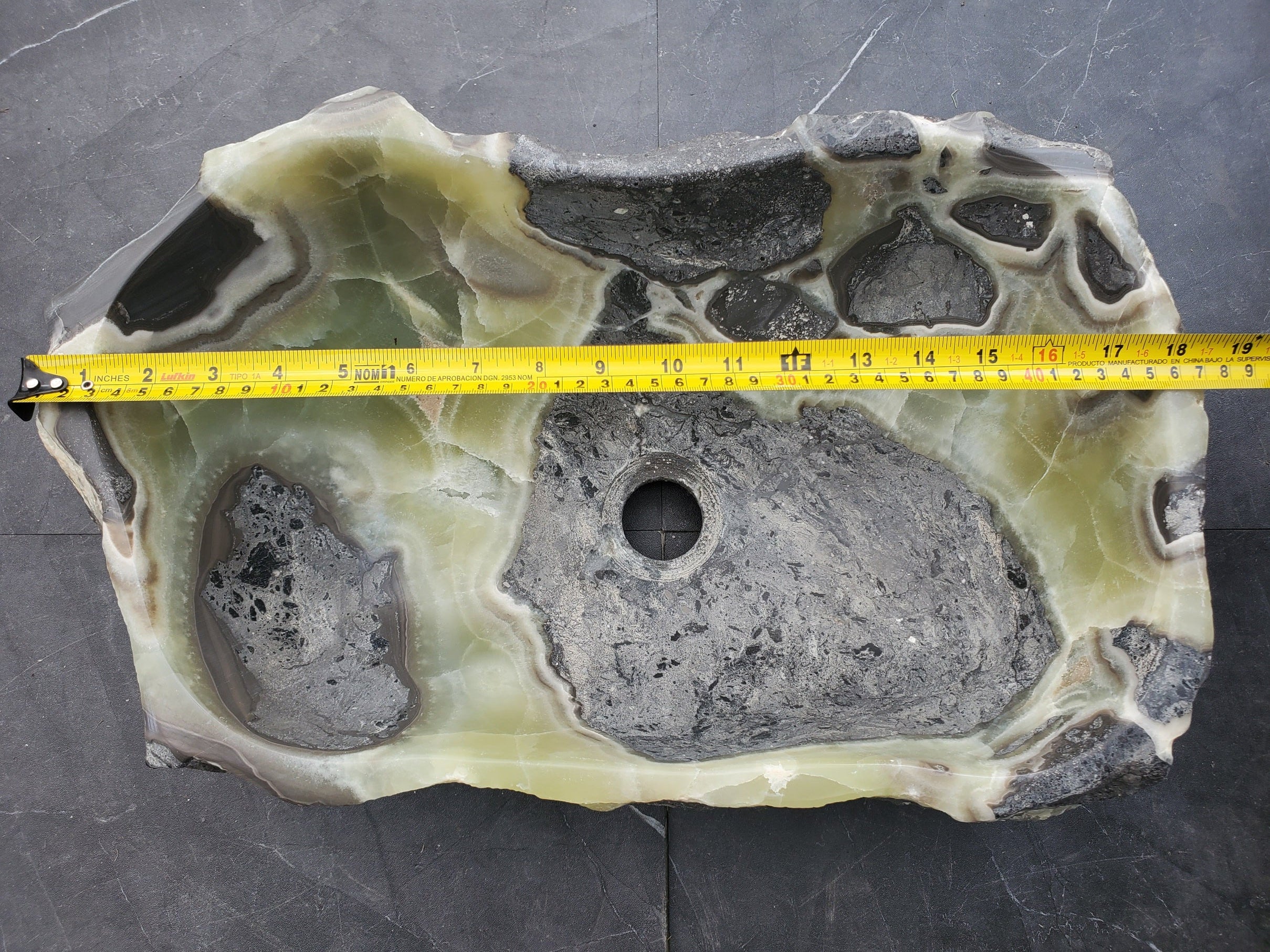 S31_24 Onyx Stone Vessel Bathroom Sink