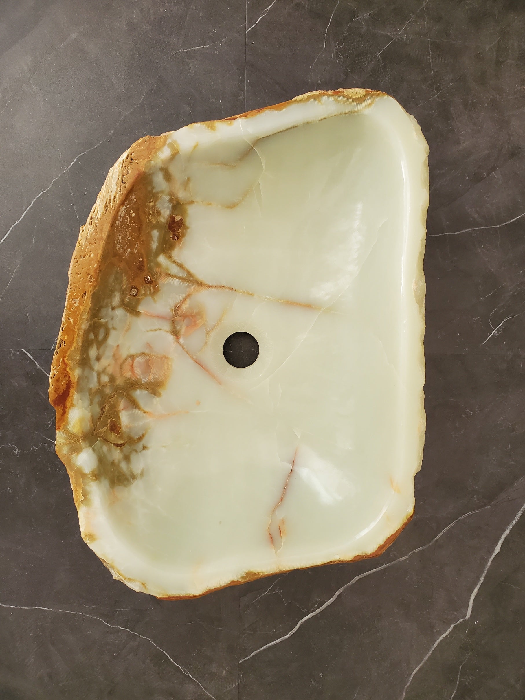 S25_26 Onyx Stone Vessel Bathroom Sink