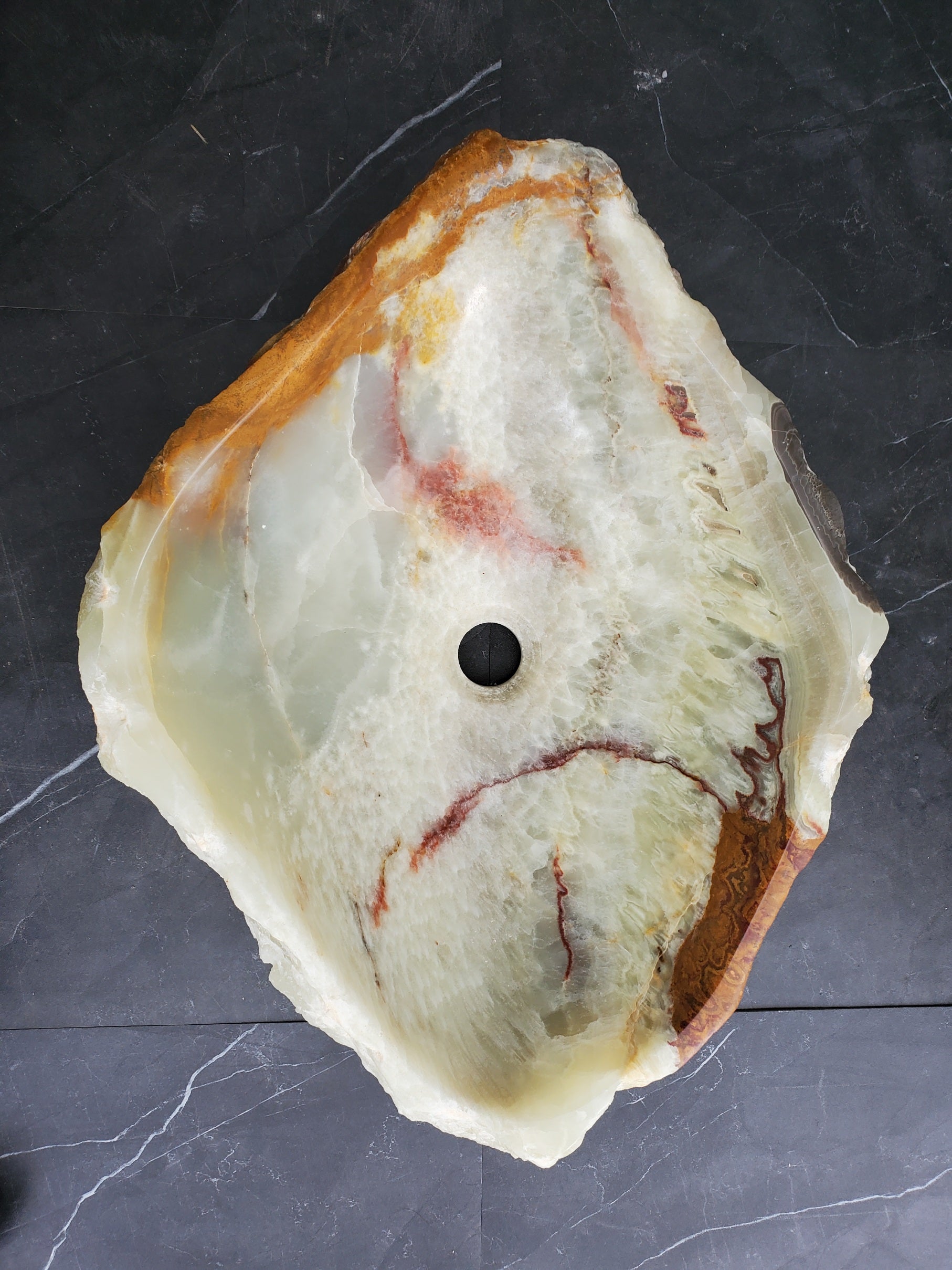 S30_28 Onyx Stone Vessel Bathroom Sink