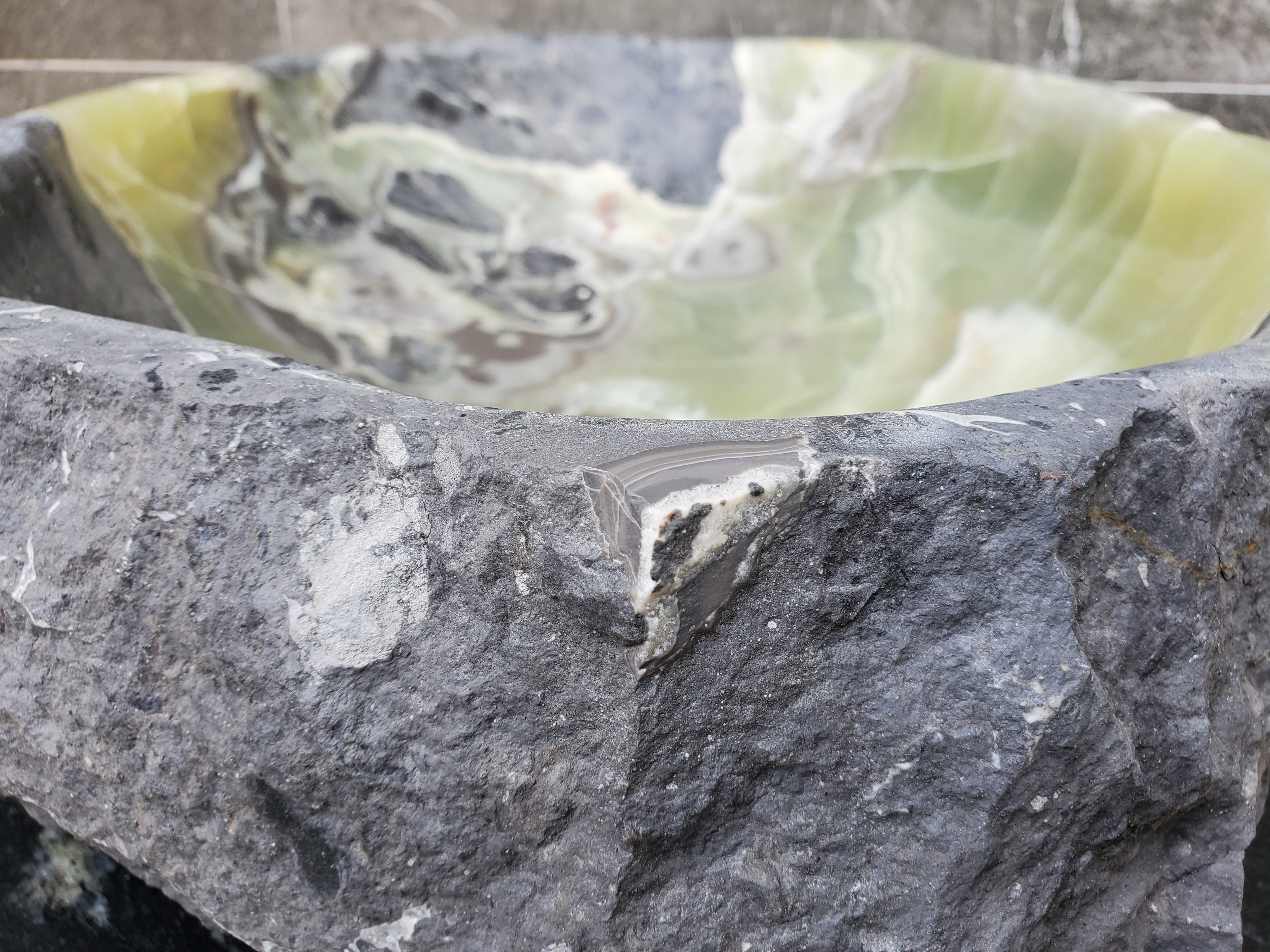 S30_27 Onyx Stone Vessel Bathroom Sink