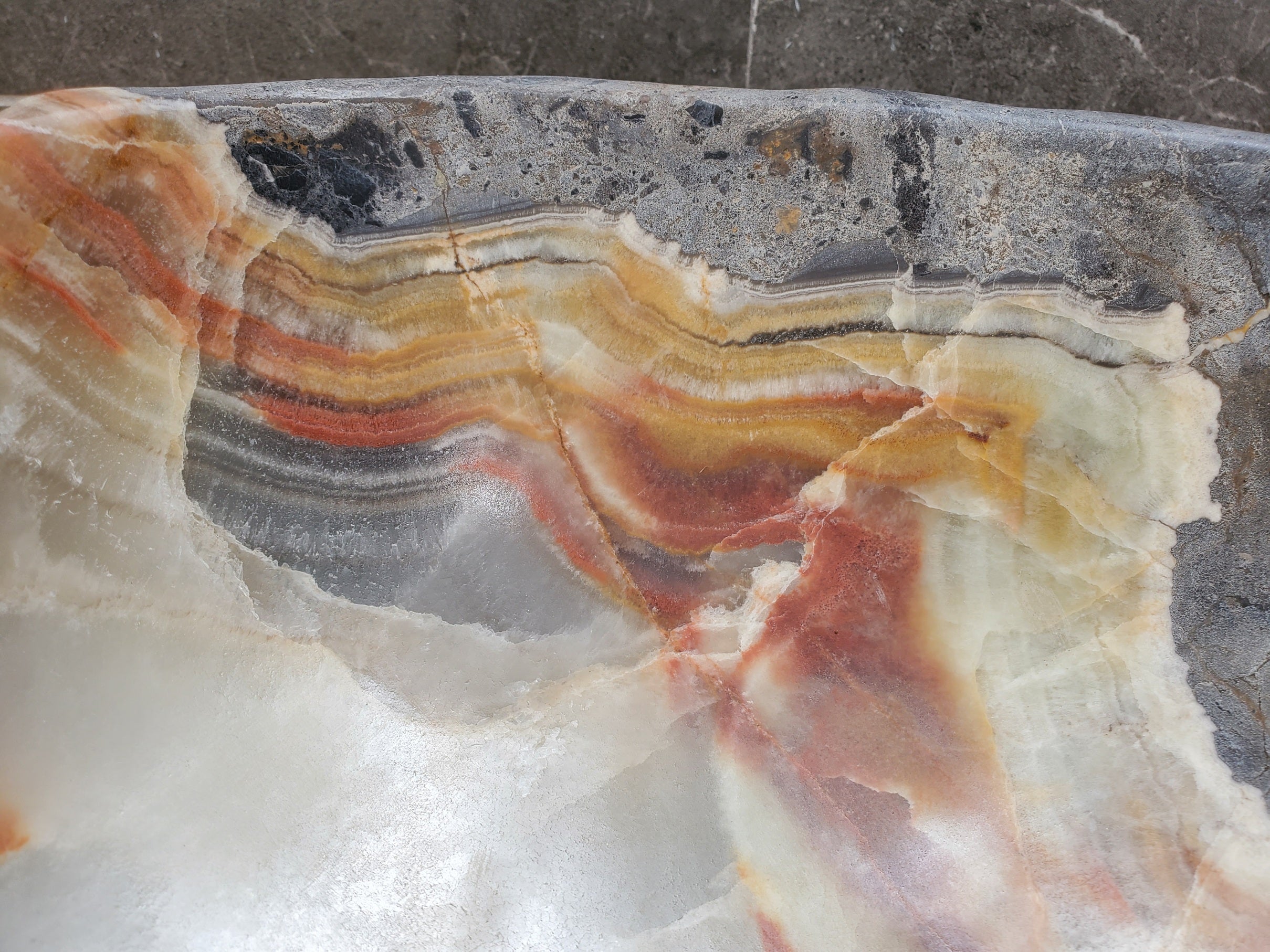 S30_35 Onyx Stone Vessel Bathroom Sink