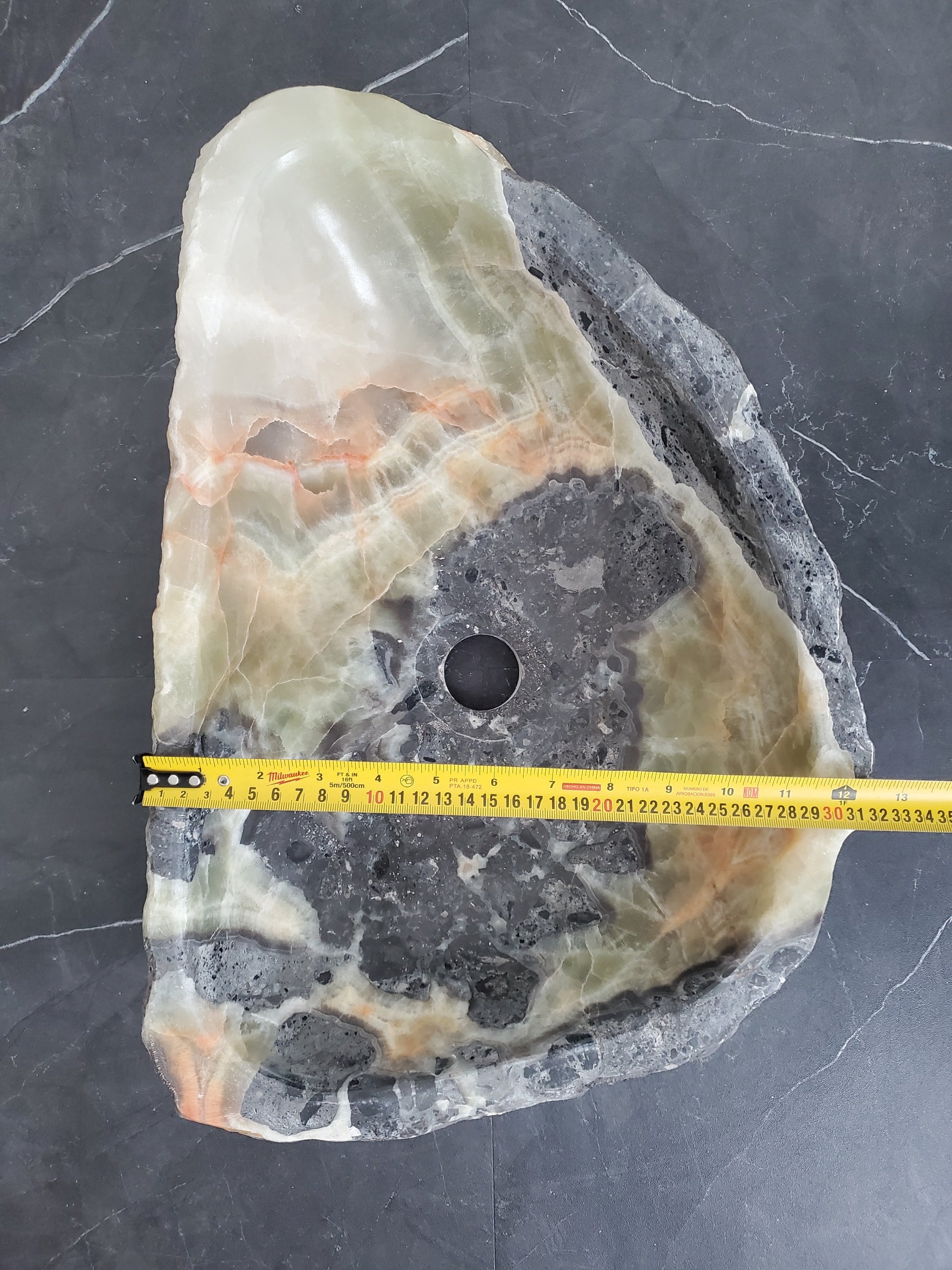 S26_08 Onyx Stone Vessel Bathroom Sink