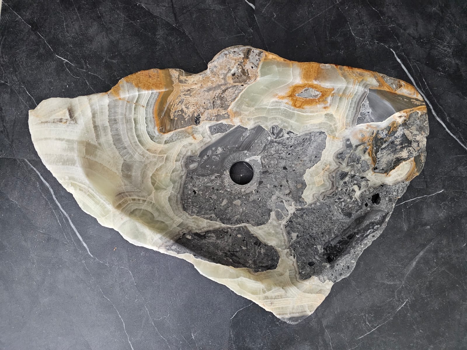 S29_04 Onyx Stone Vessel Bathroom Sink