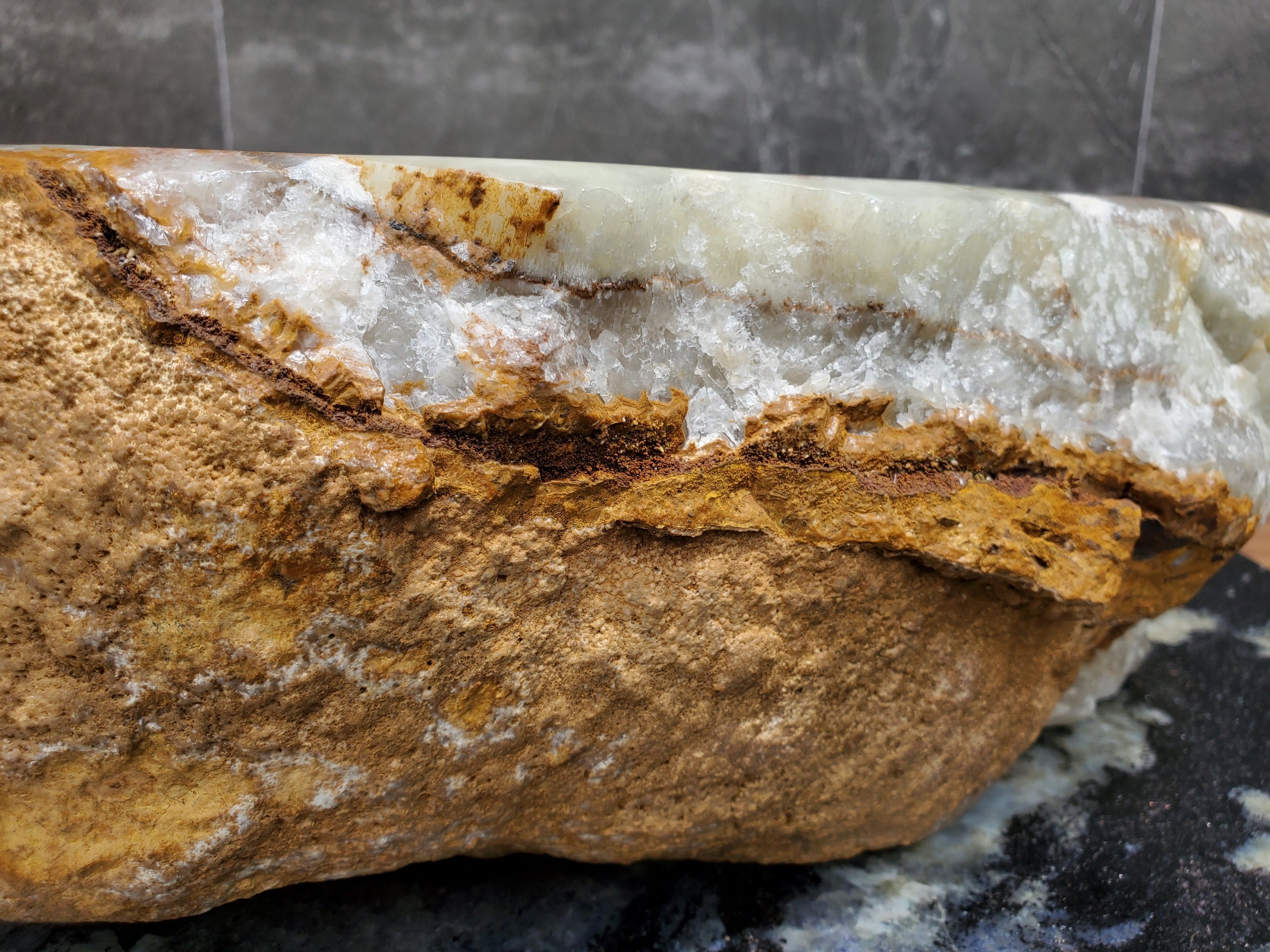 S30_26 Onyx Stone Vessel Bathroom Sink