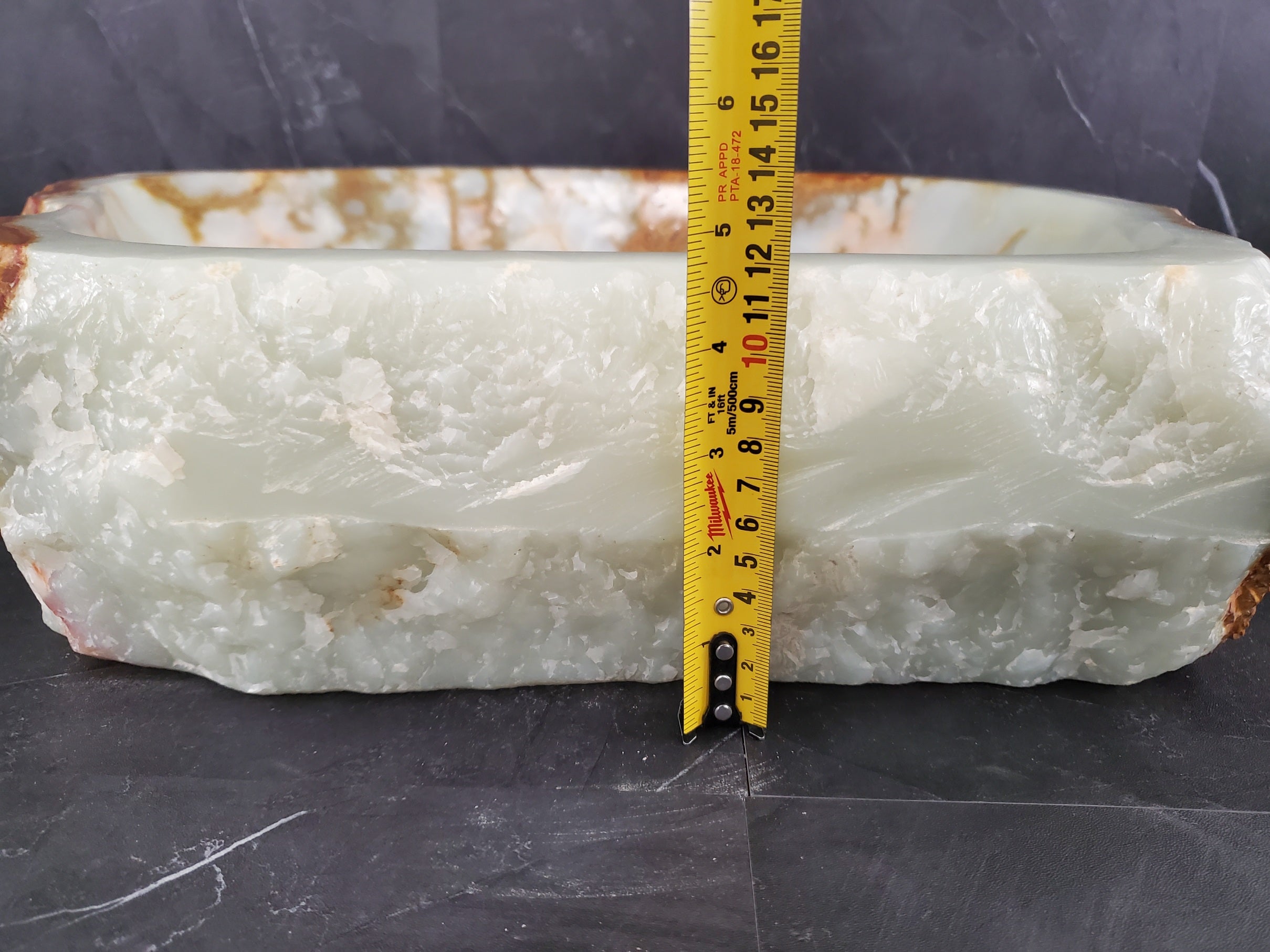 S25_25 Onyx Stone Vessel Bathroom Sink