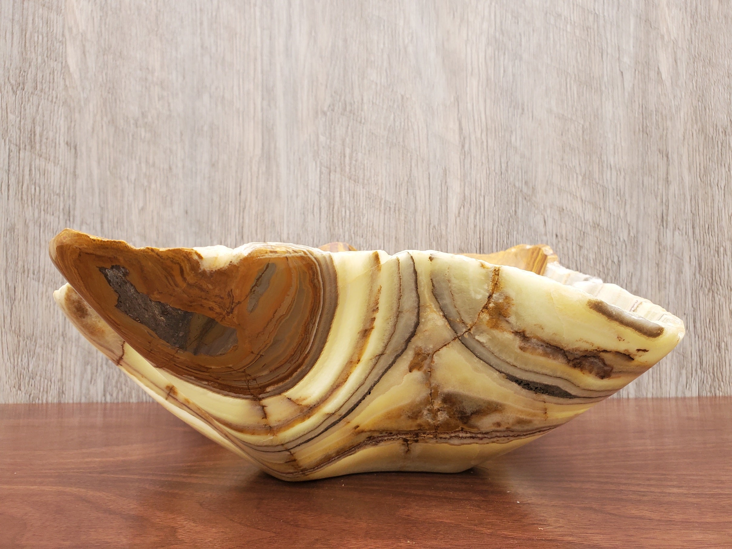 S23_18 Onyx Stone Vessel Bathroom Sink - 18 x 13 inch