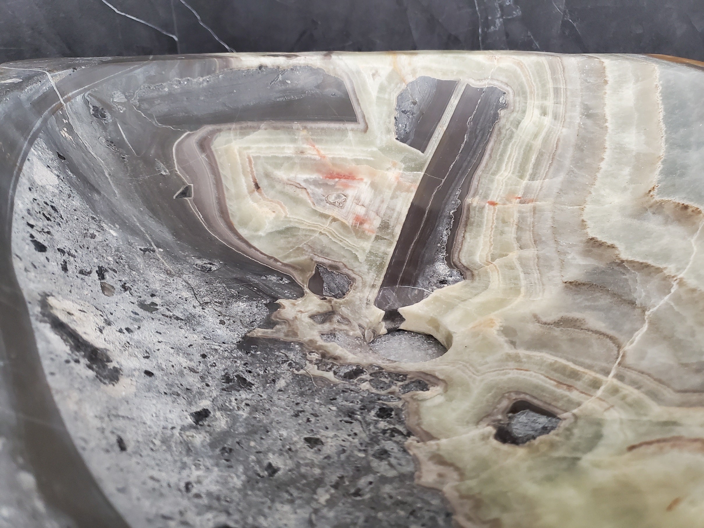 S25_23 Onyx Stone Vessel Bathroom Sink