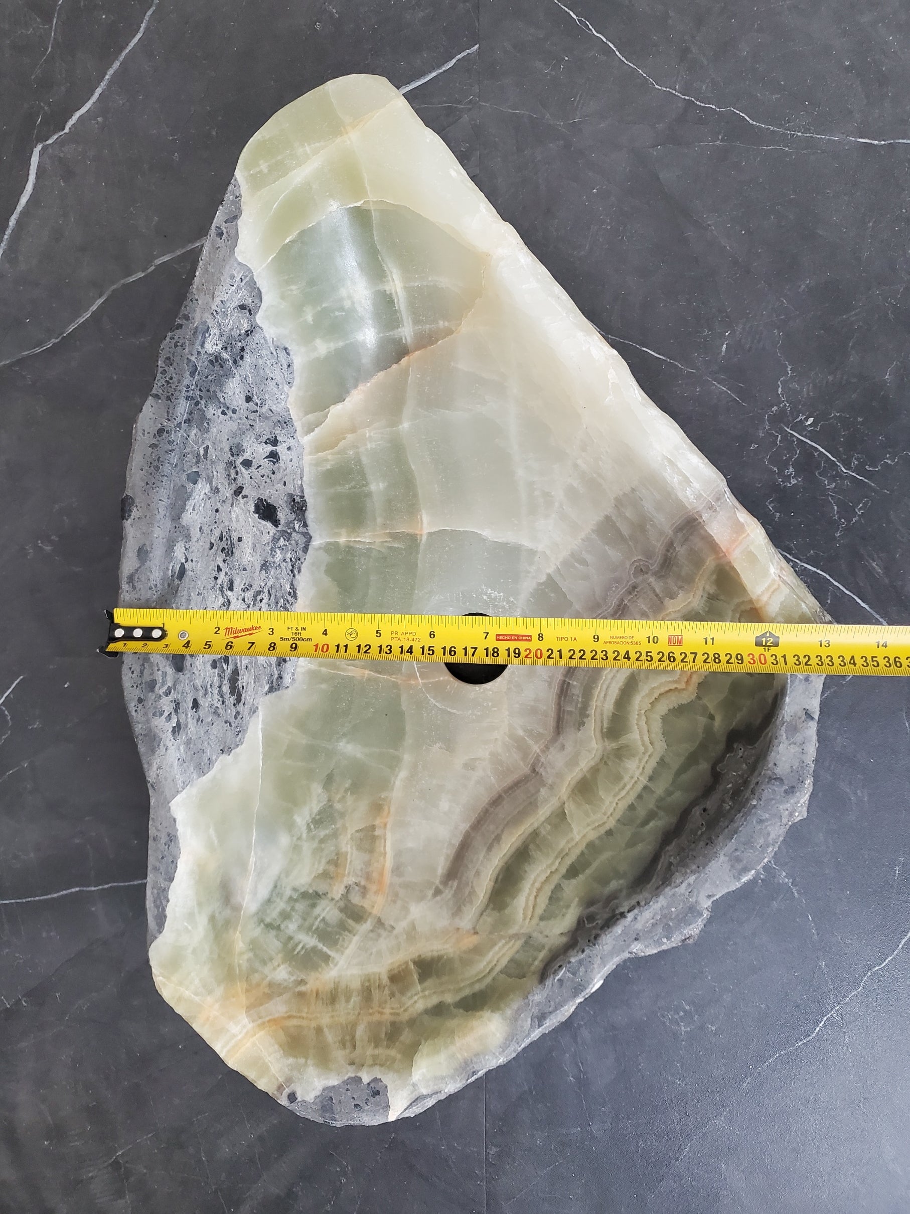 S26_11 Onyx Stone Vessel Bathroom Sink