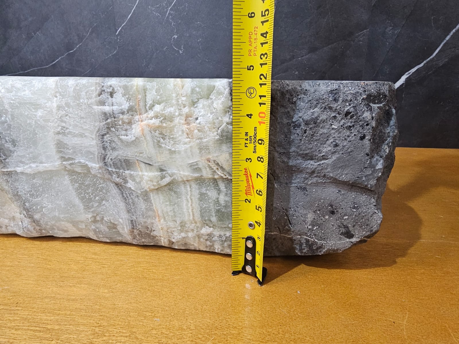 S26_12 Onyx Stone Vessel Bathroom Sink - 17.5 x 14.5 inch