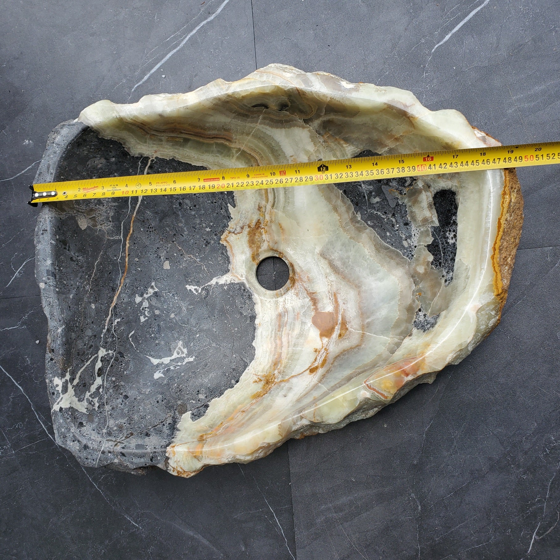 S30_26 Onyx Stone Vessel Bathroom Sink