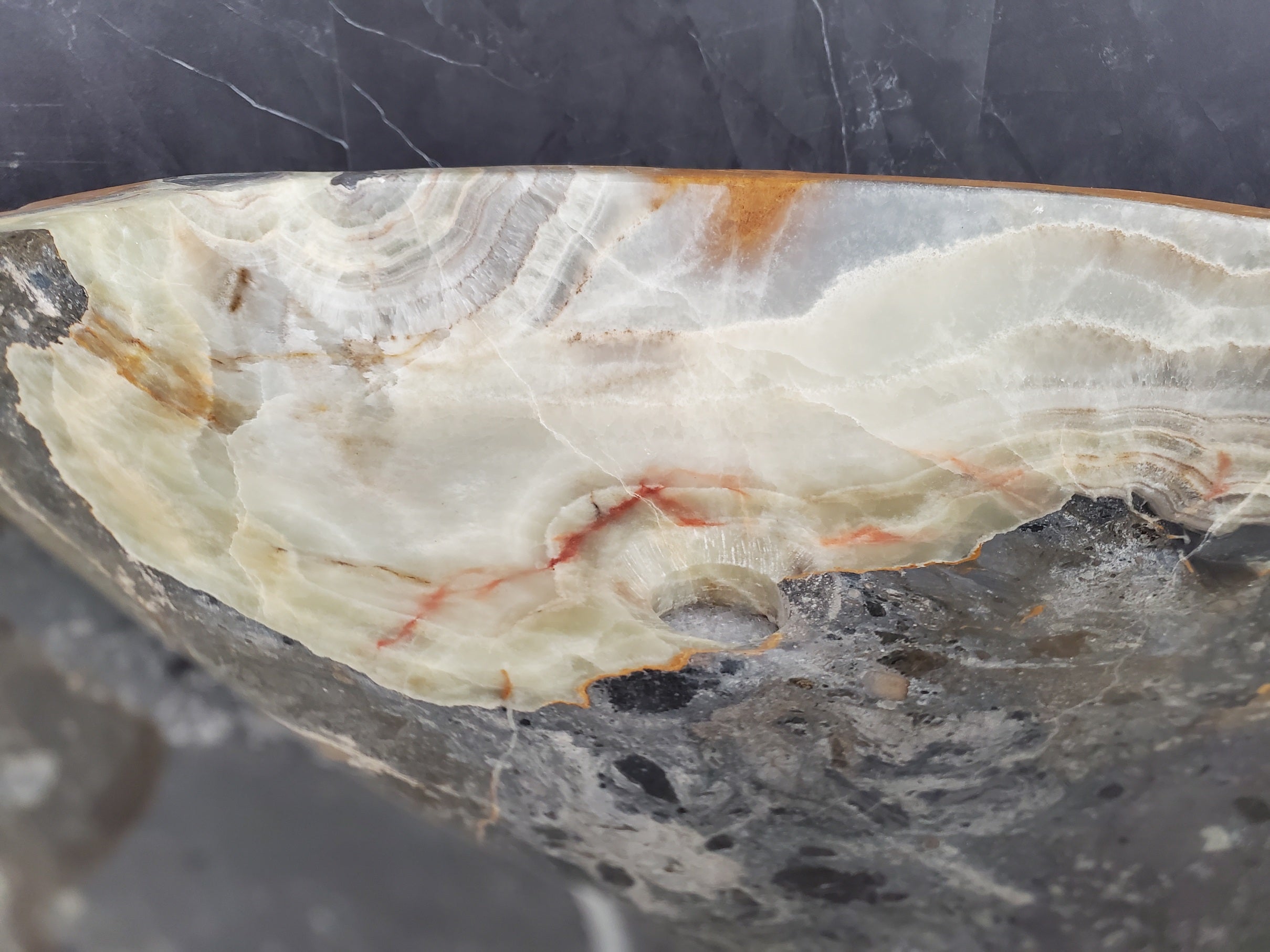 S25_24 Onyx Stone Vessel Bathroom Sink
