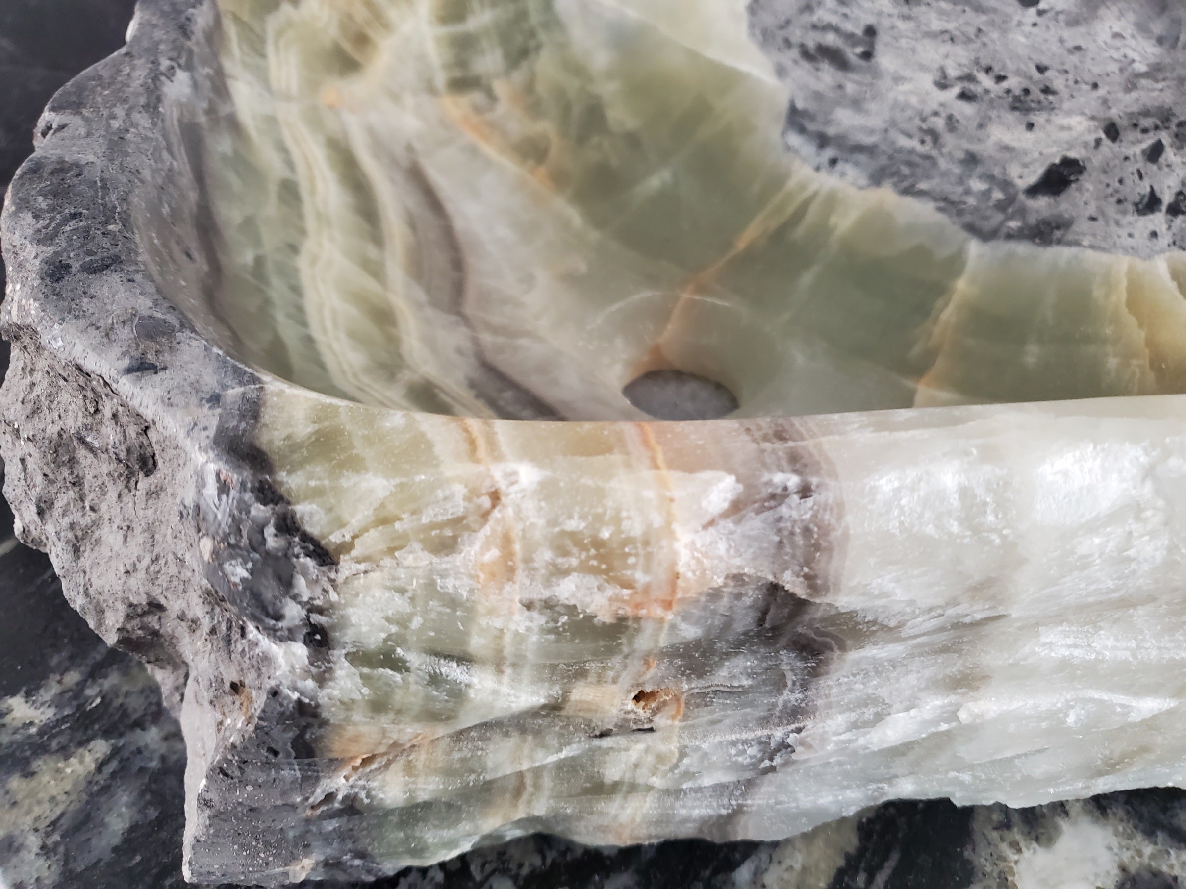 S26_11 Onyx Stone Vessel Bathroom Sink