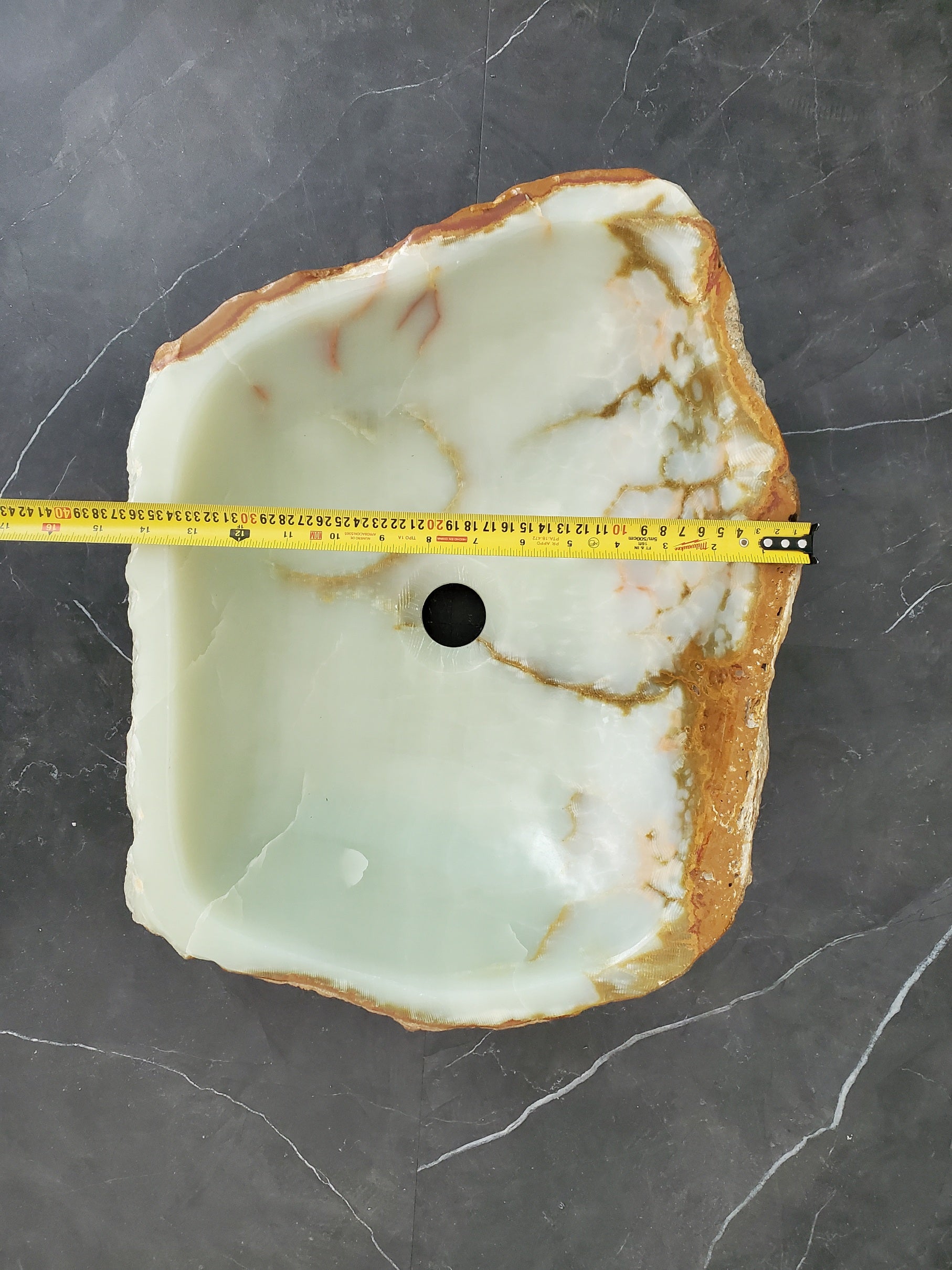 S25_25 Onyx Stone Vessel Bathroom Sink