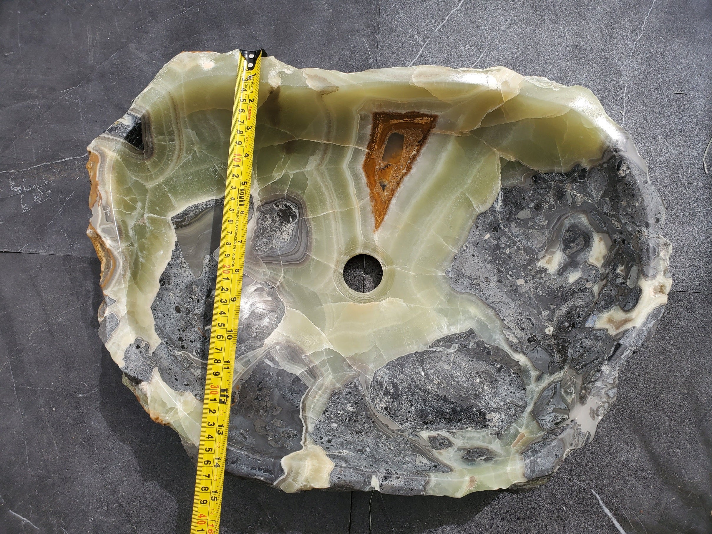 S31_14 Onyx Stone Vessel Bathroom Sink