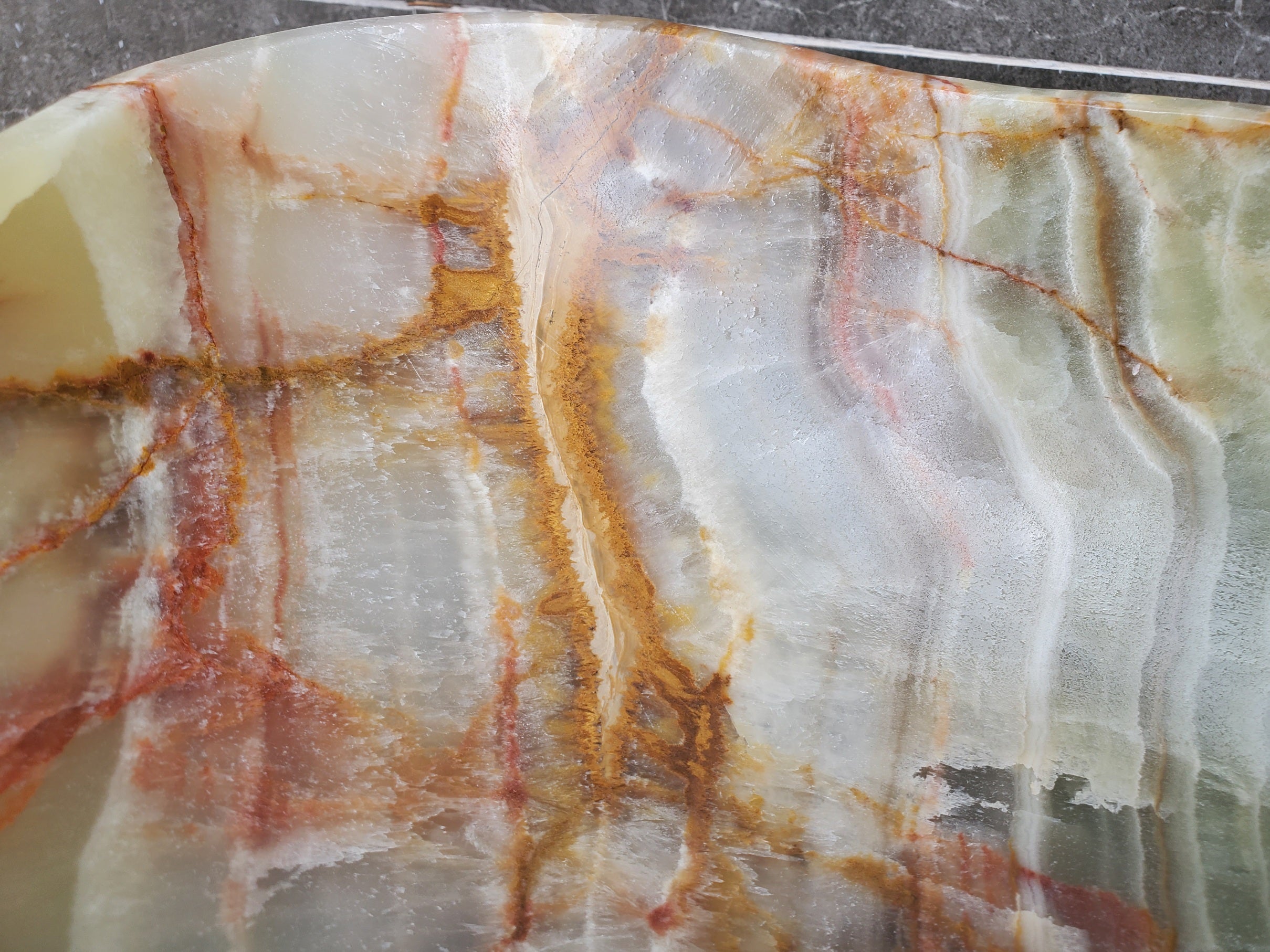 S30_32 Onyx Stone Vessel Bathroom Sink