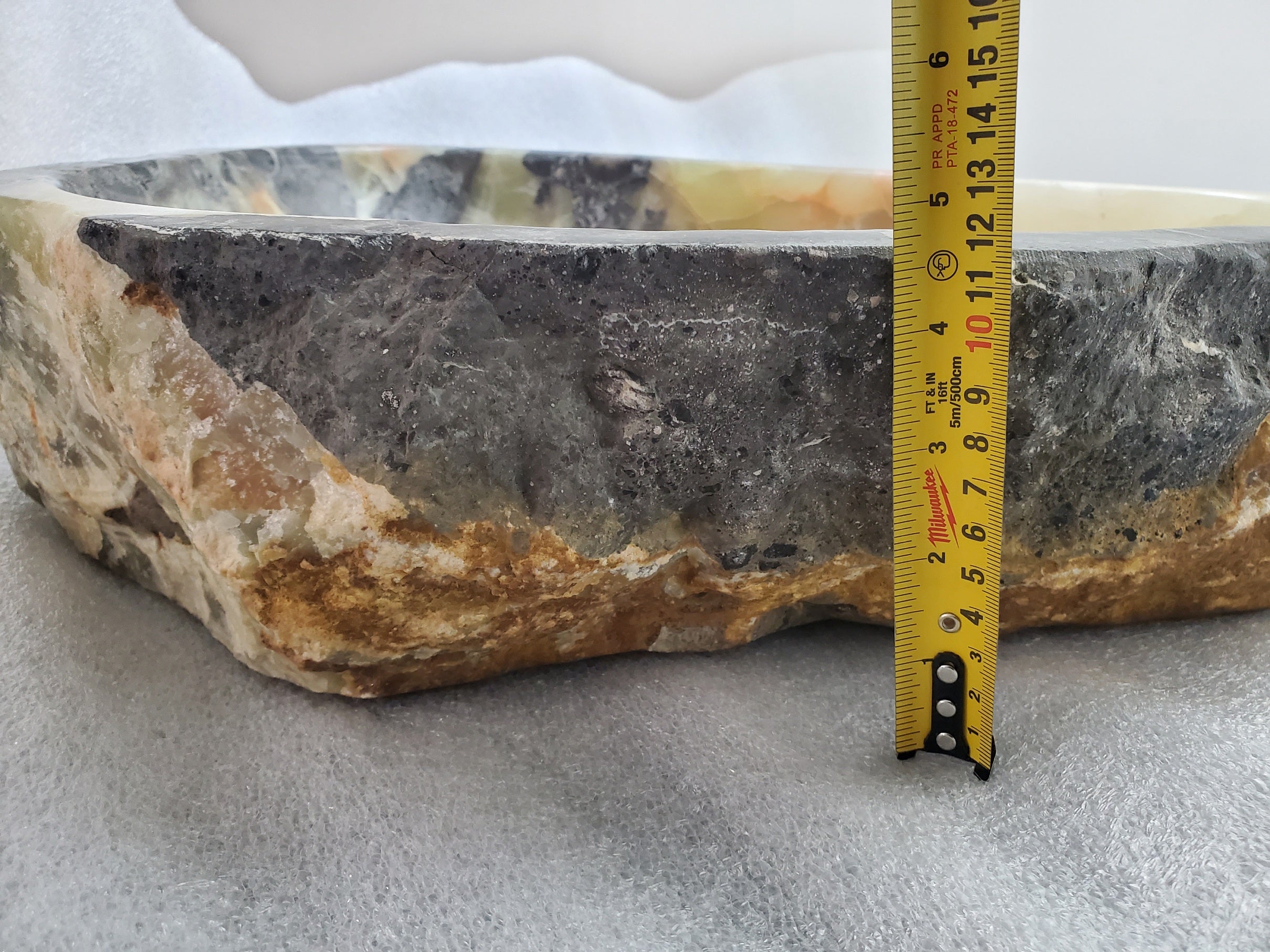 S26_08 Onyx Stone Vessel Bathroom Sink