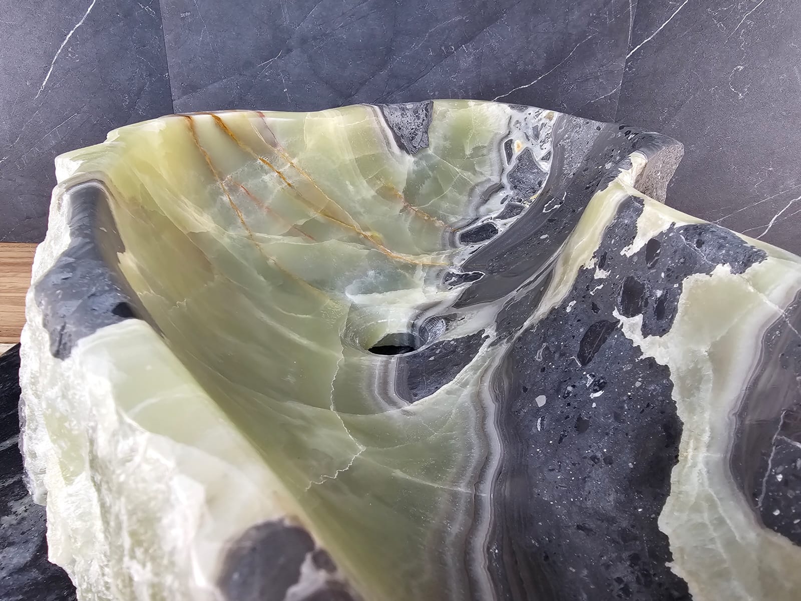 S29_01 Onyx Stone Vessel Bathroom Sink