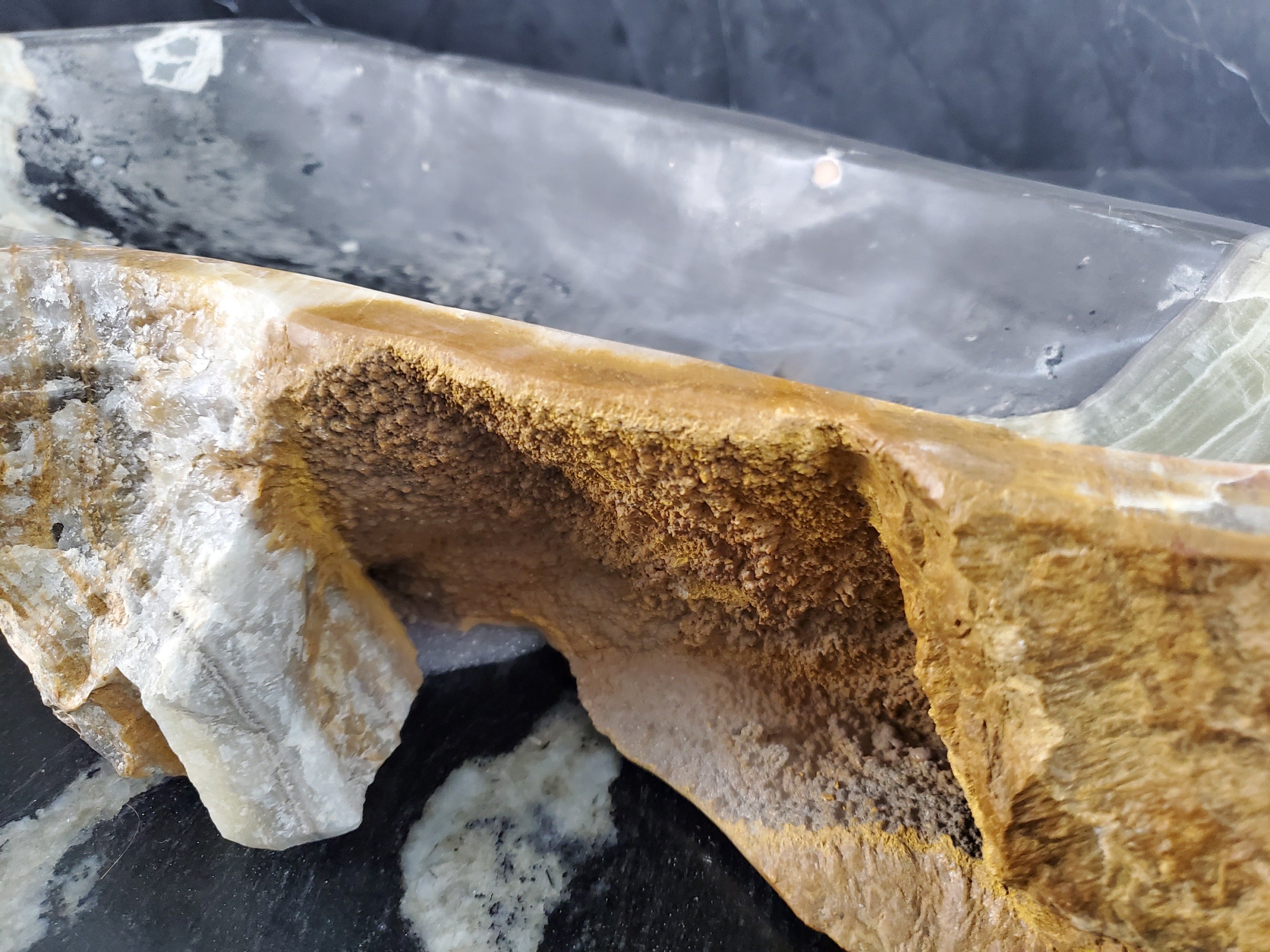 S25_22 Onyx Stone Vessel Bathroom Sink