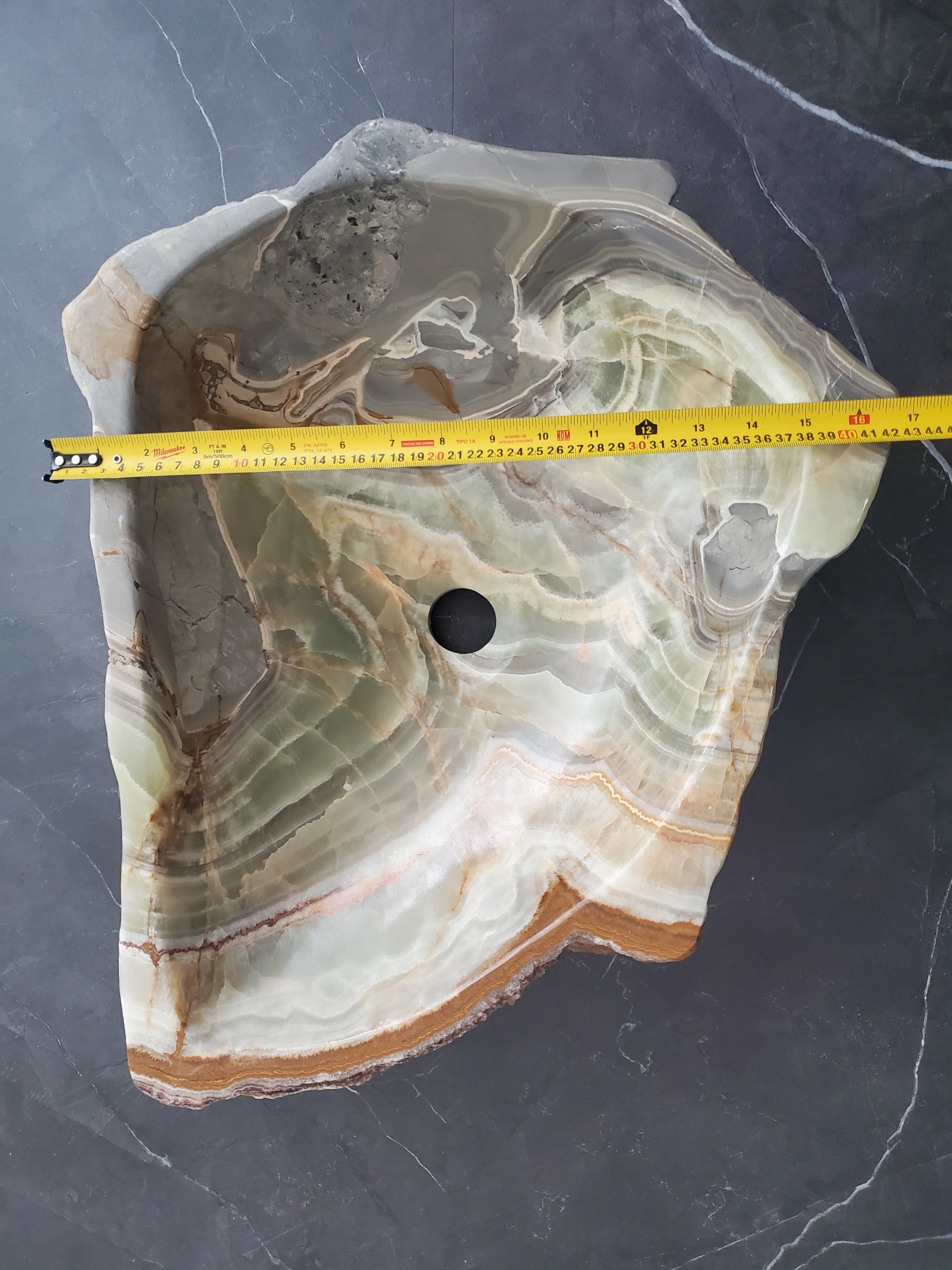 SET1029 Onyx Stone Vessel Bathroom Sink (Set of Two)