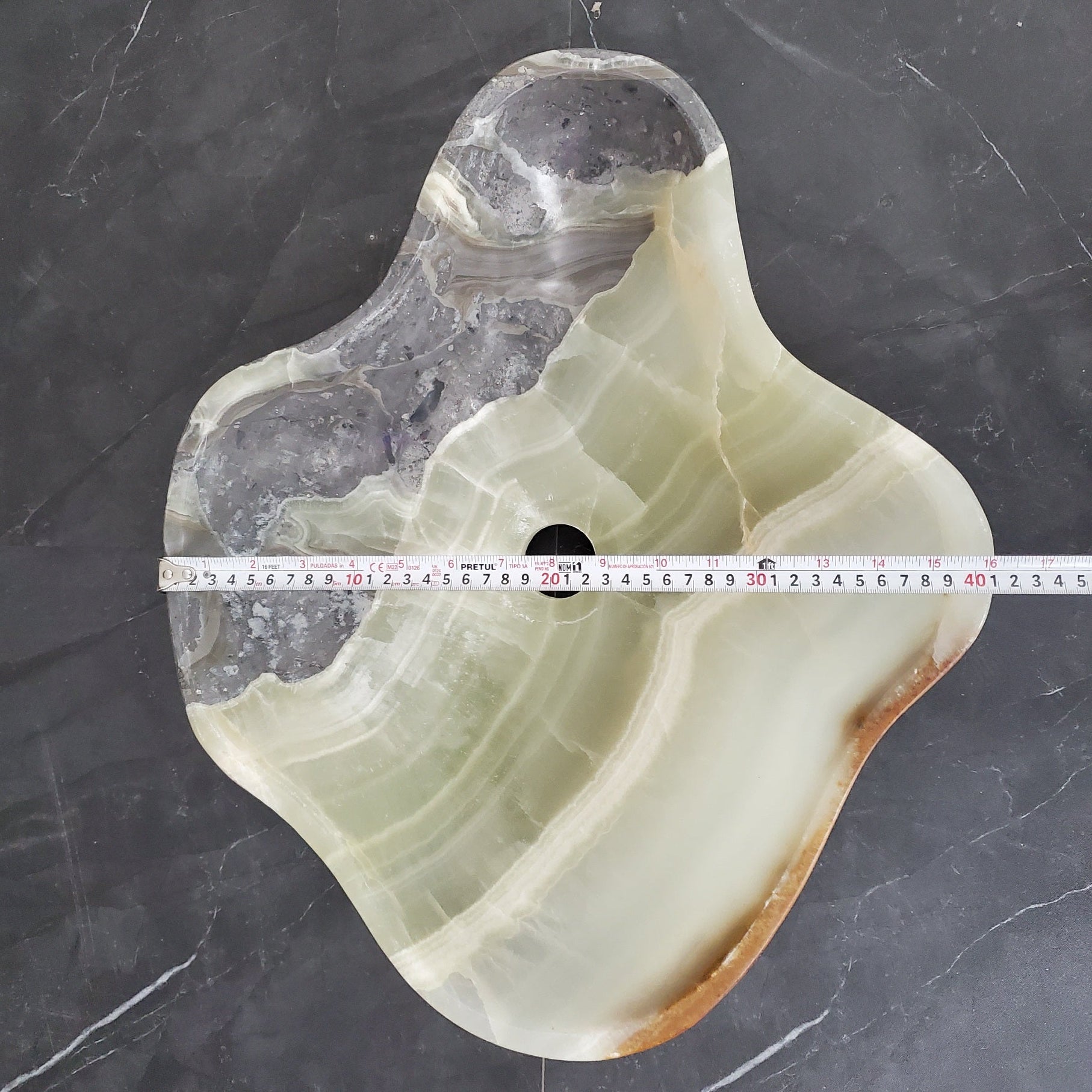 S28_07 Onyx Stone Vessel Bathroom Sink