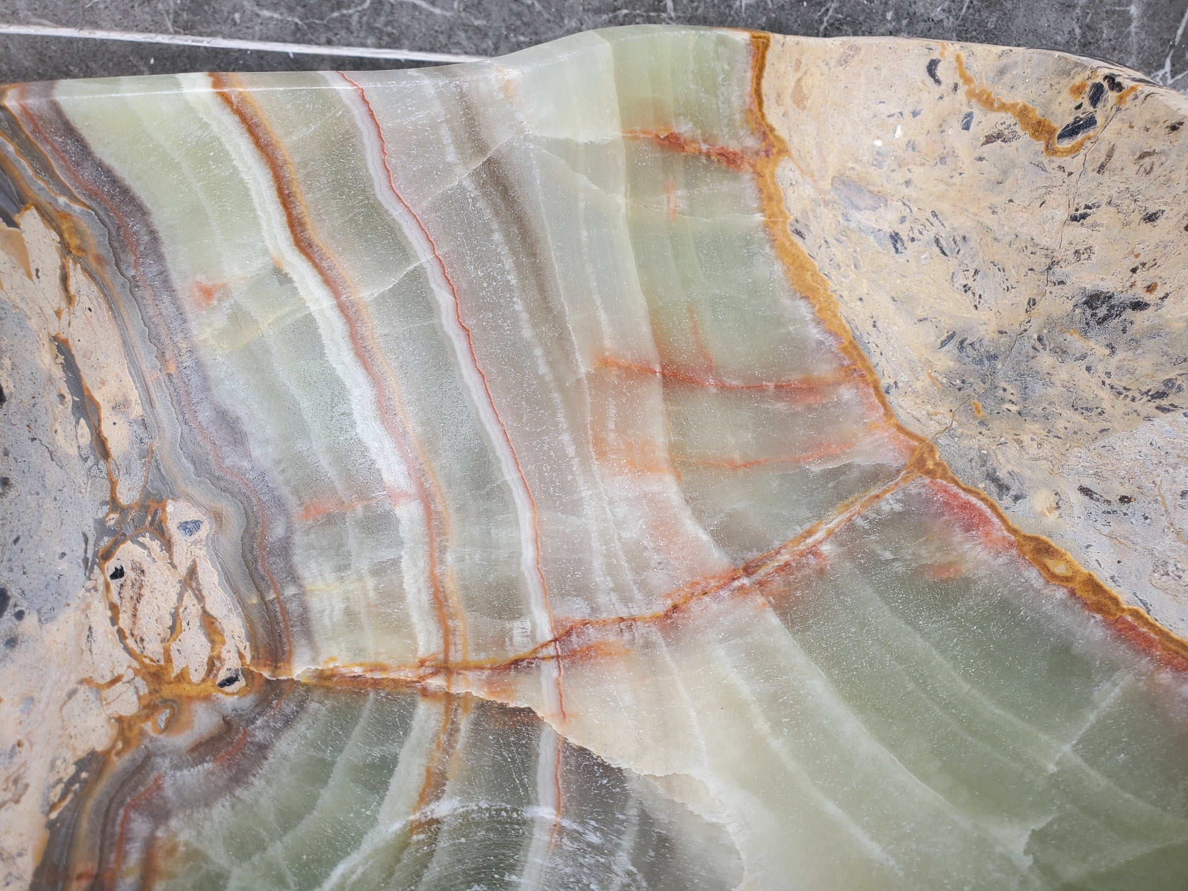 S30_31 Onyx Stone Vessel Bathroom Sink