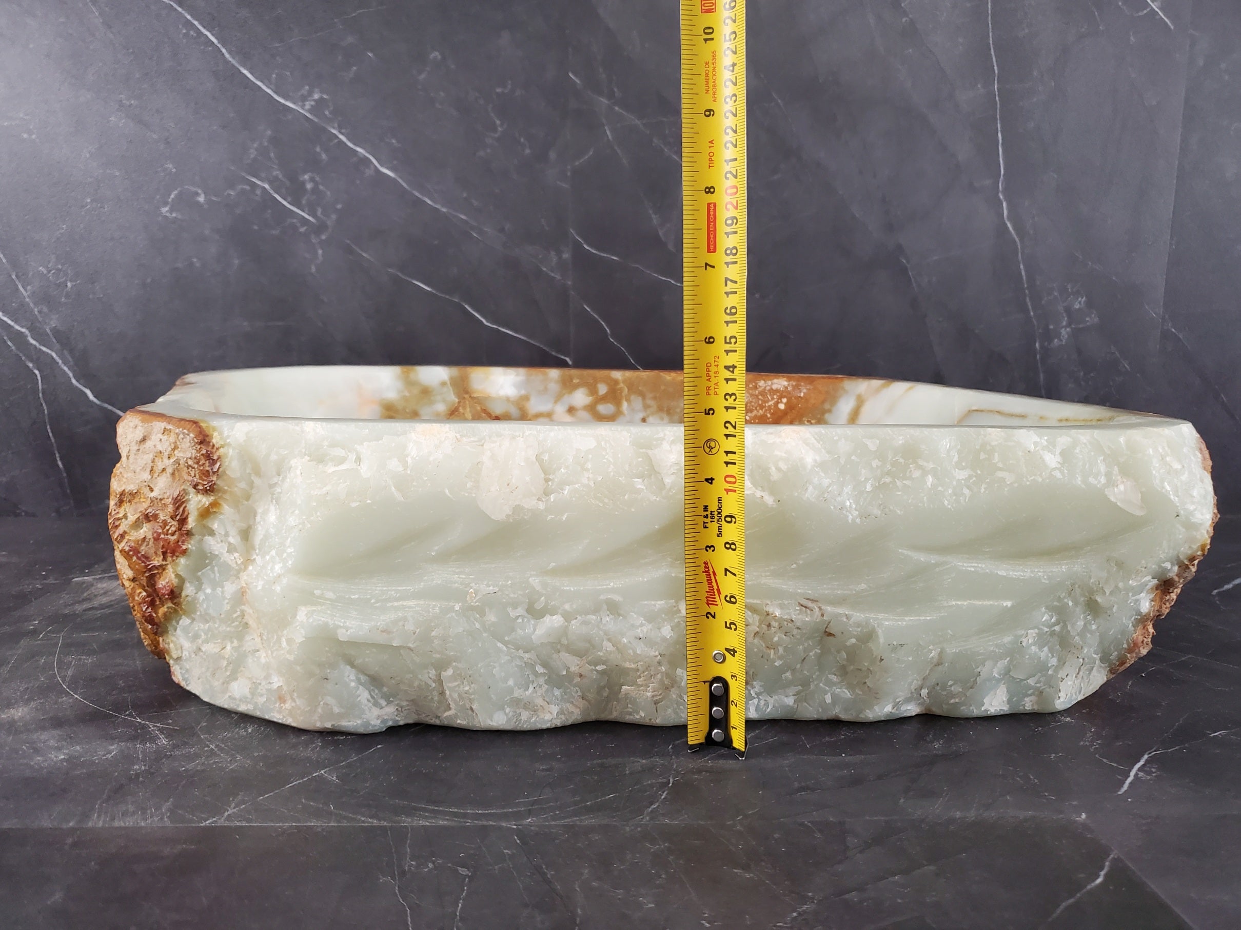 SET1016 Onyx Stone Vessel Bathroom Sink (Set of Two)