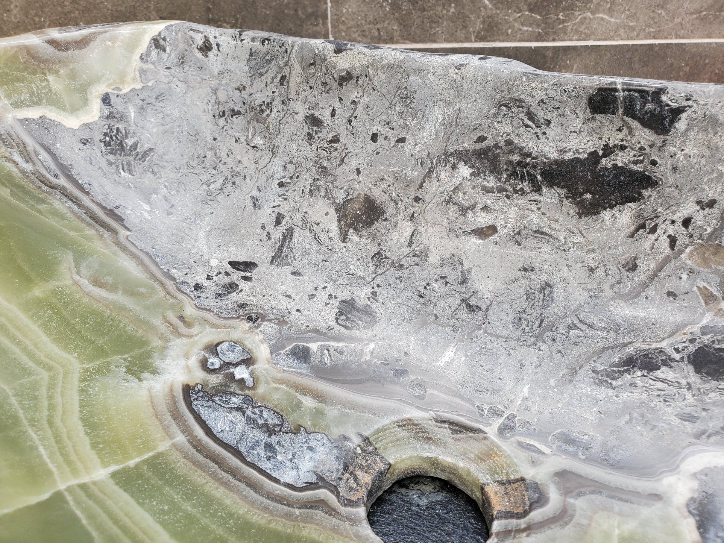 S31_11 Onyx Stone Vessel Bathroom Sink