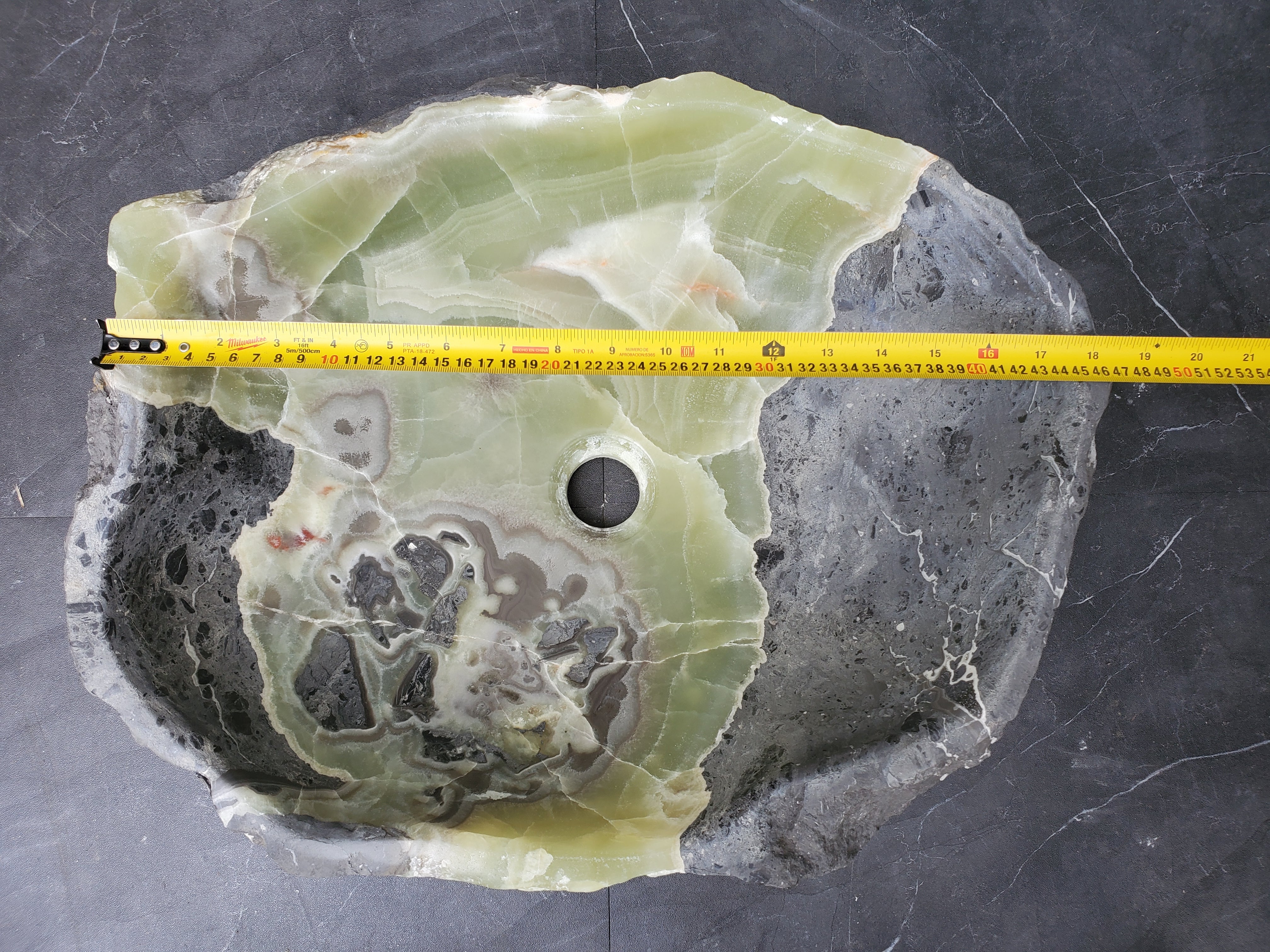 S30_27 Onyx Stone Vessel Bathroom Sink