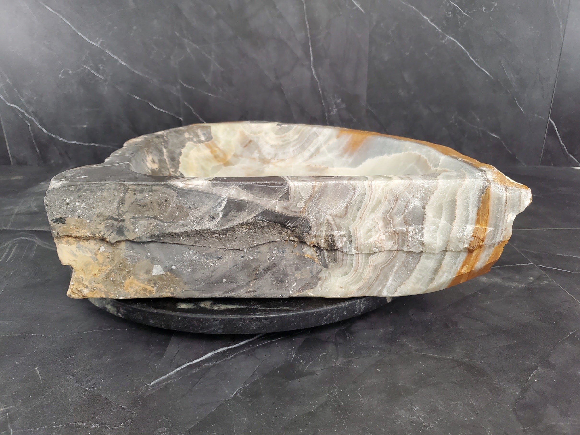 S25_24 Onyx Stone Vessel Bathroom Sink