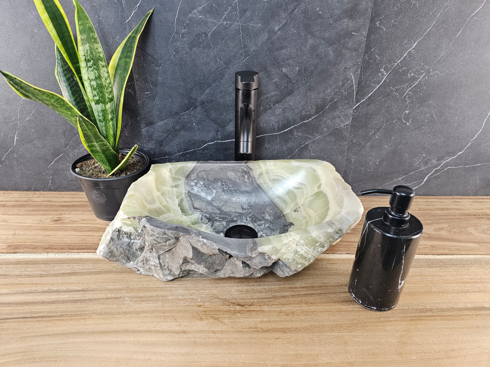 S29_02 Onyx Stone Vessel Bathroom Sink
