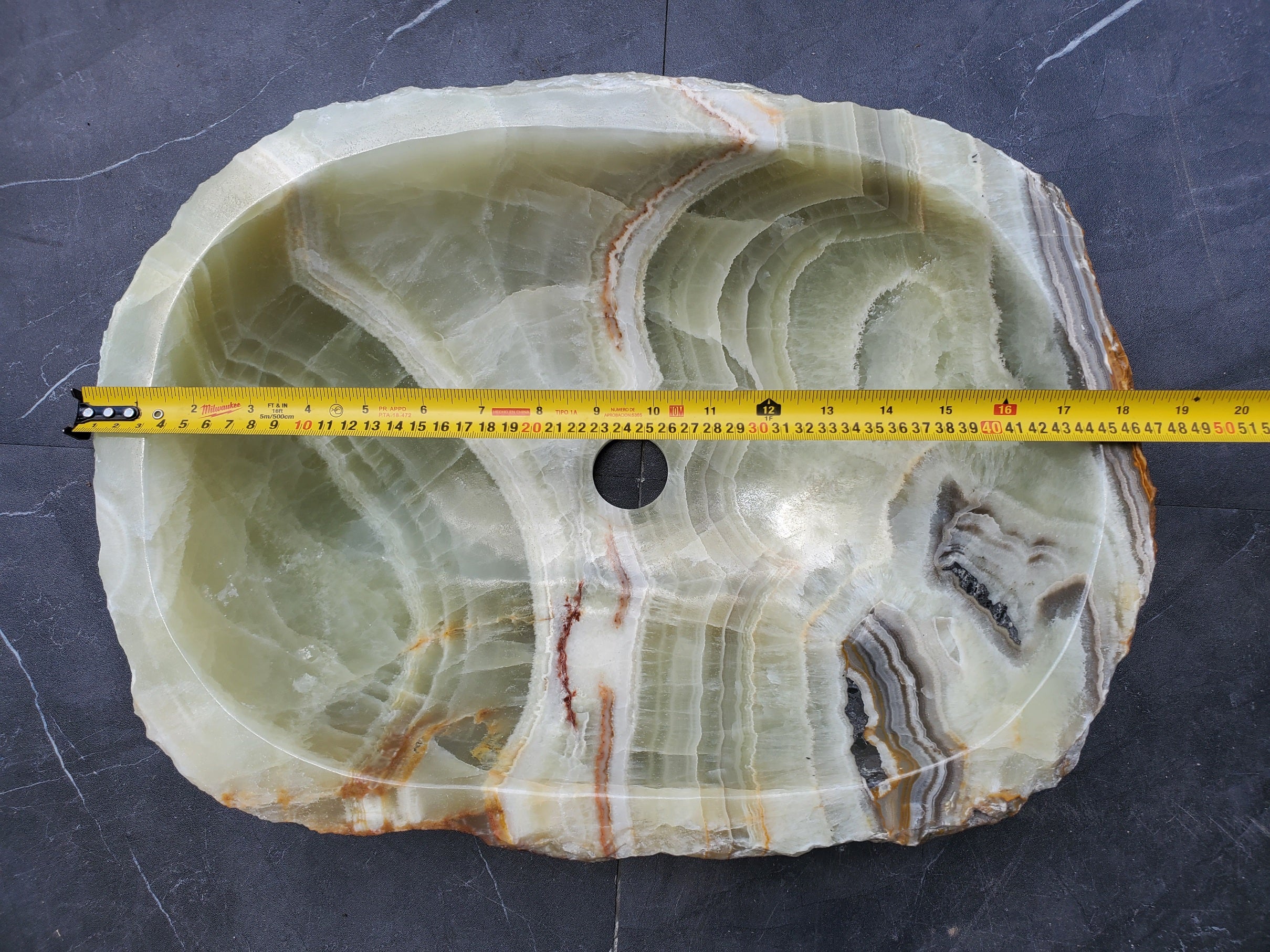 S29_20 Onyx Stone Vessel Bathroom Sink