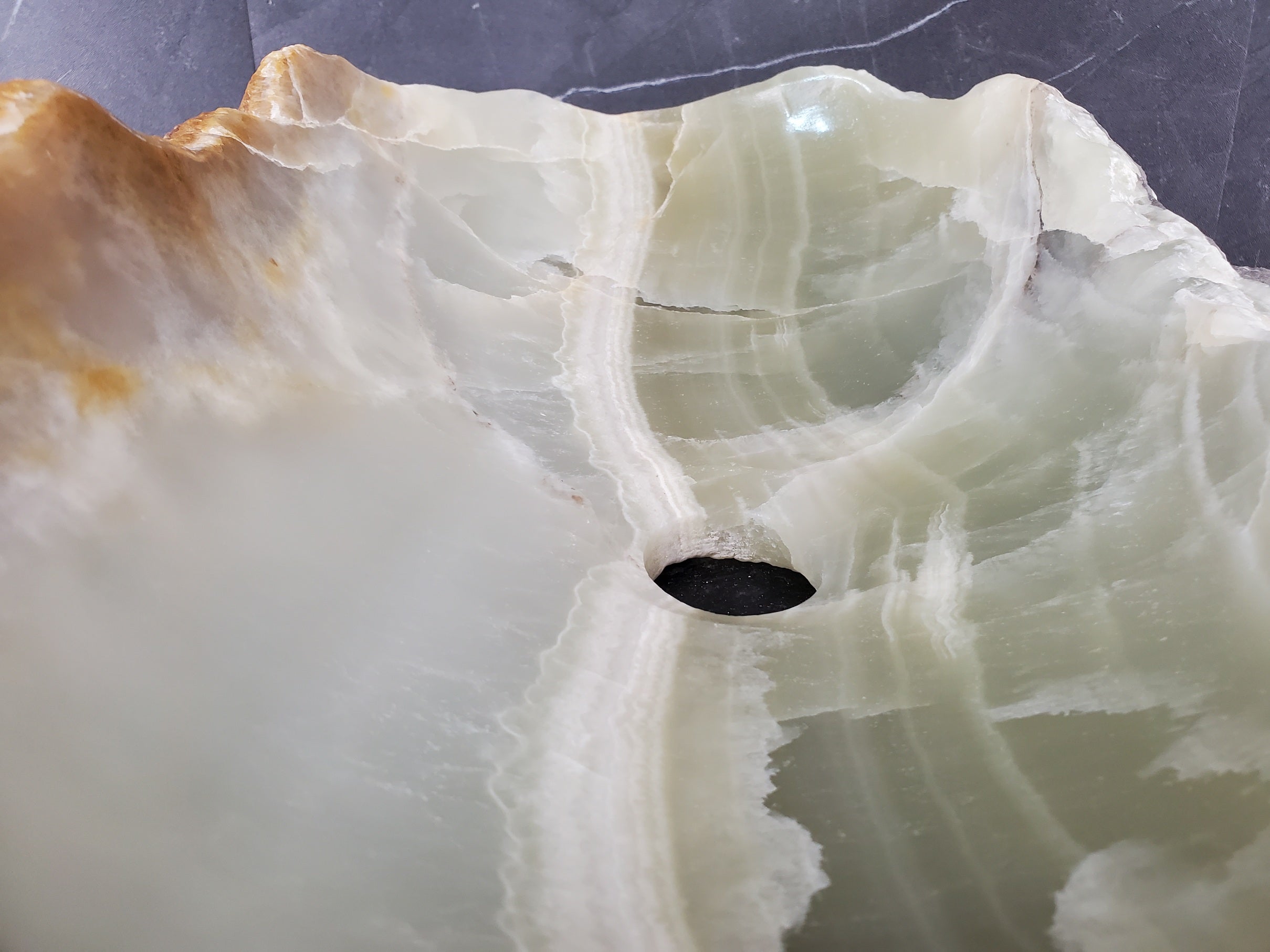 S28_16 Onyx Stone Vessel Bathroom Sink