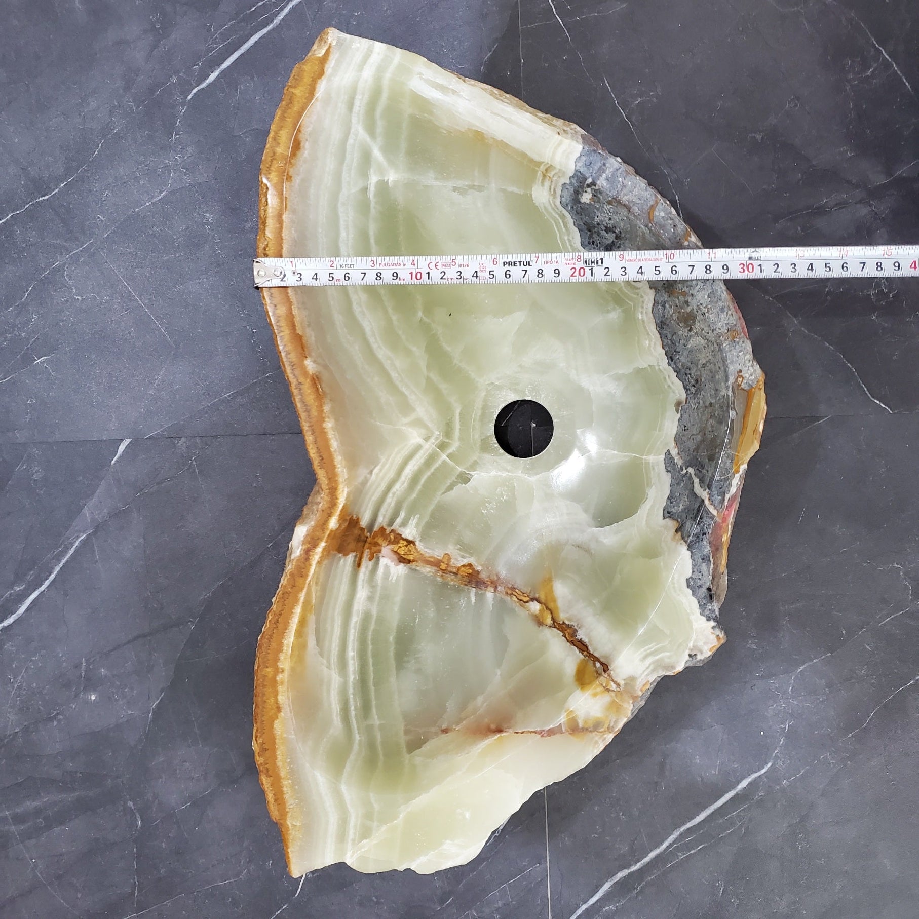 S28_17 Onyx Stone Vessel Bathroom Sink