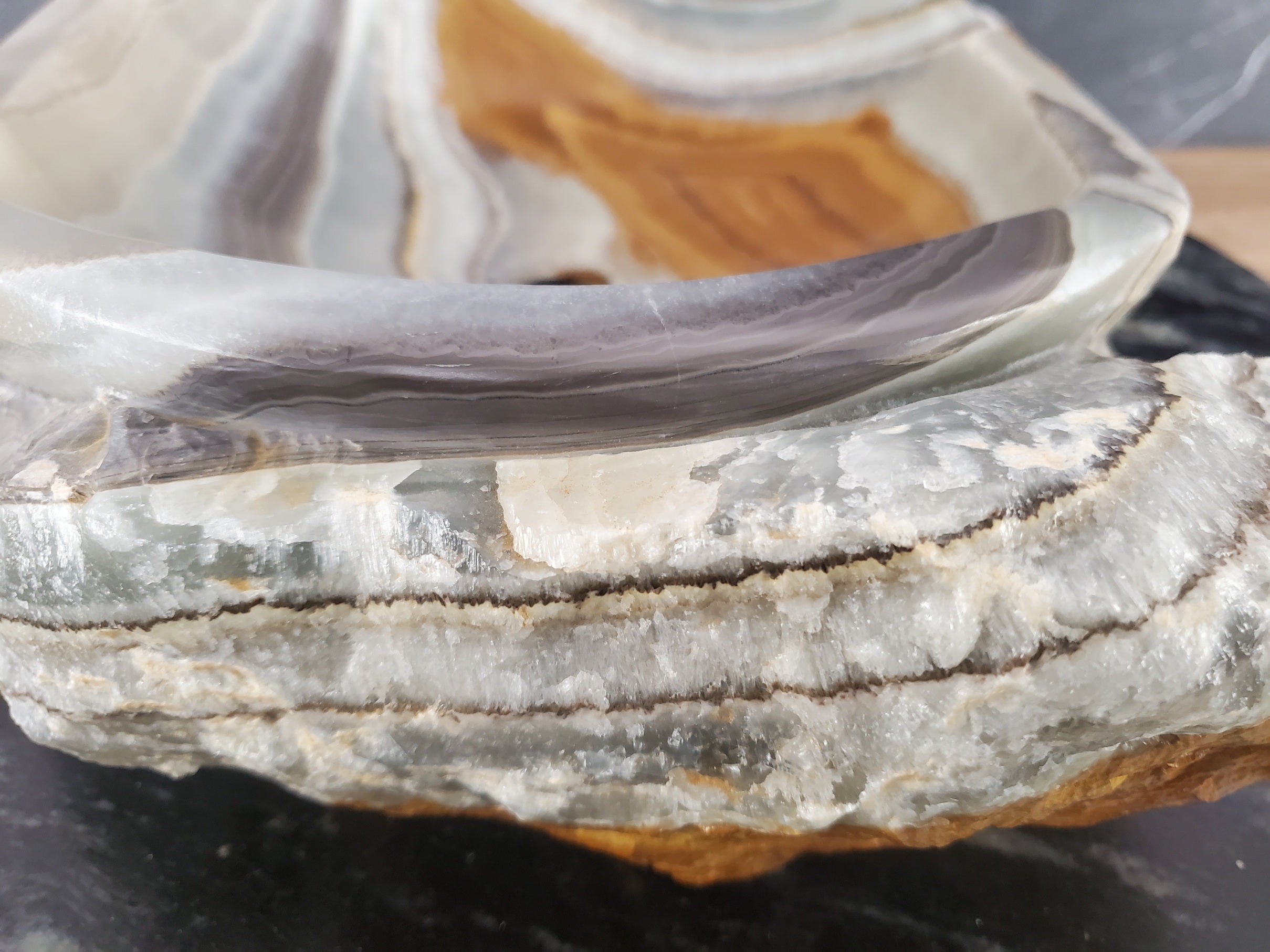 S28_12 Onyx Stone Vessel Bathroom Sink