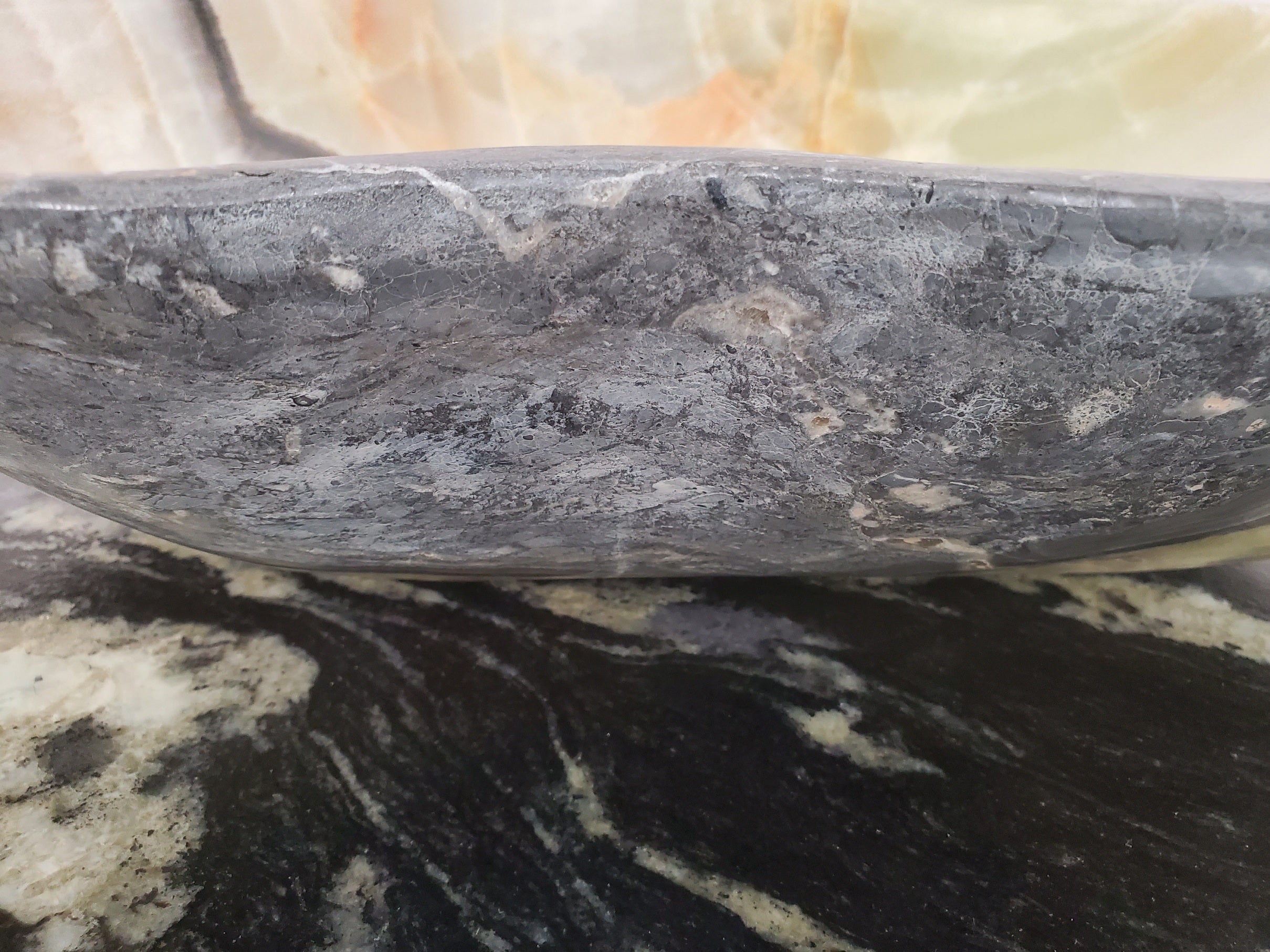 S28_10 Onyx Stone Vessel Bathroom Sink - 20 x 13 inch
