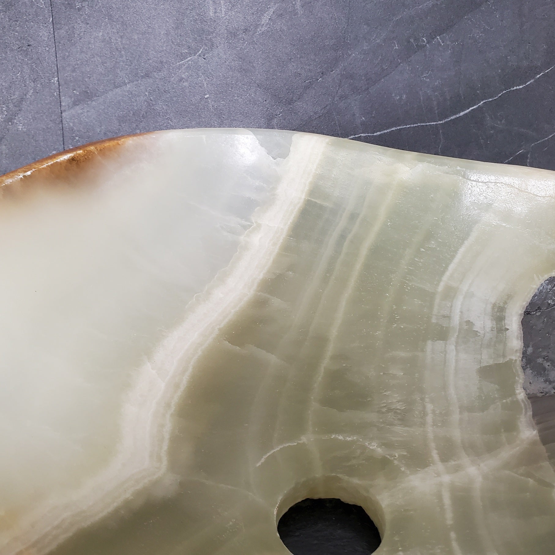 S28_07 Onyx Stone Vessel Bathroom Sink