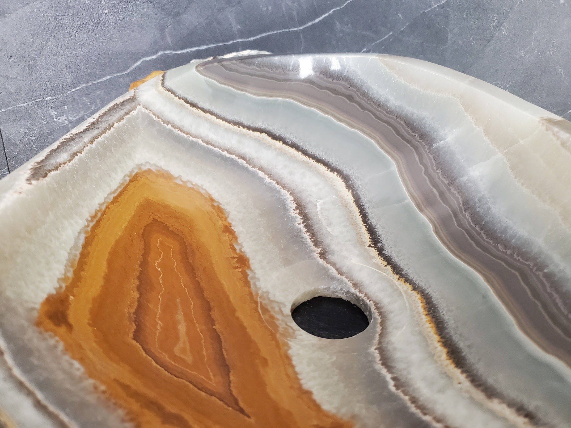 SET1039 Onyx Stone Vessel Bathroom Sink (Set of Two)