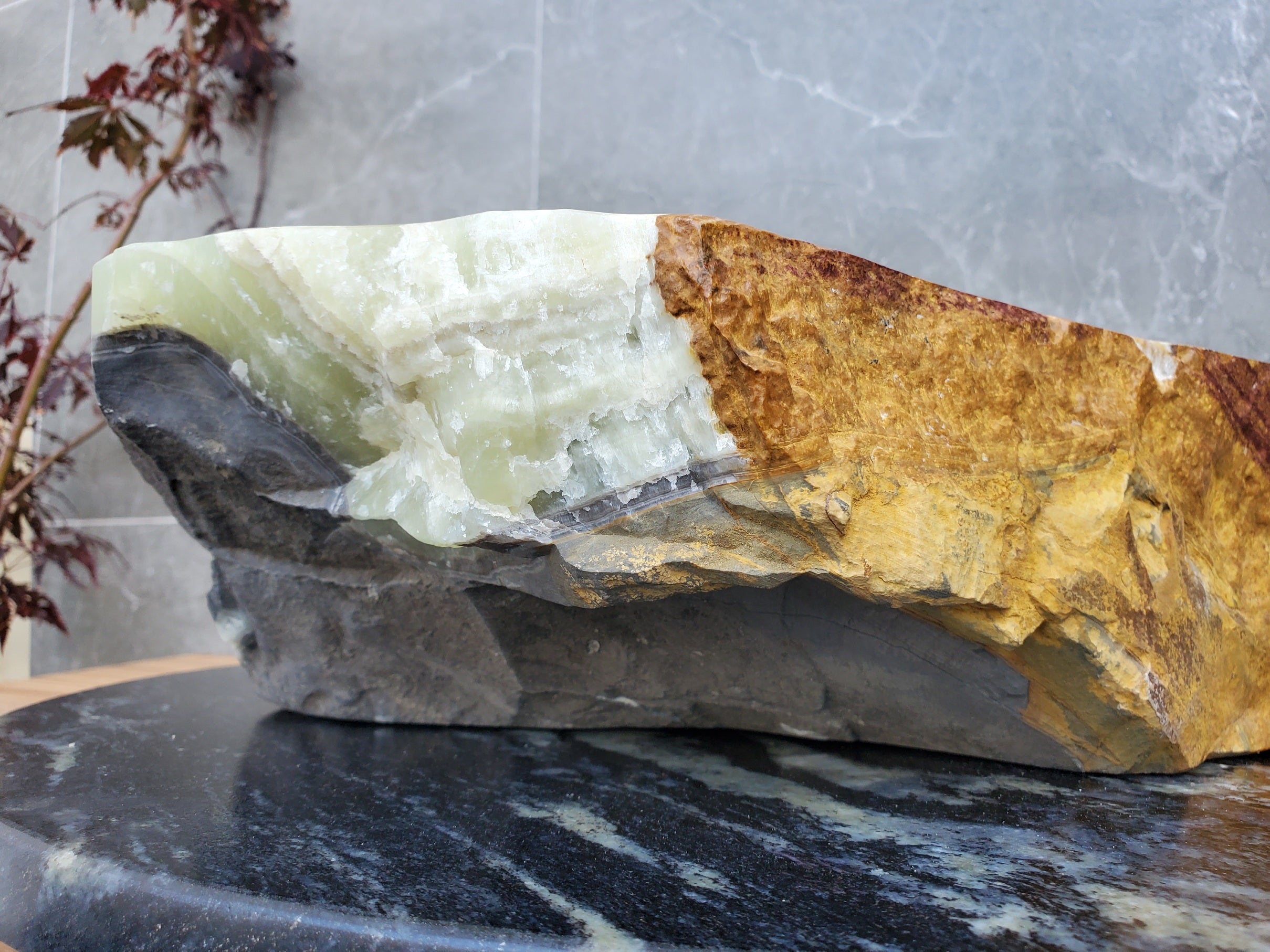 S30_19 Onyx Stone Vessel Bathroom Sink