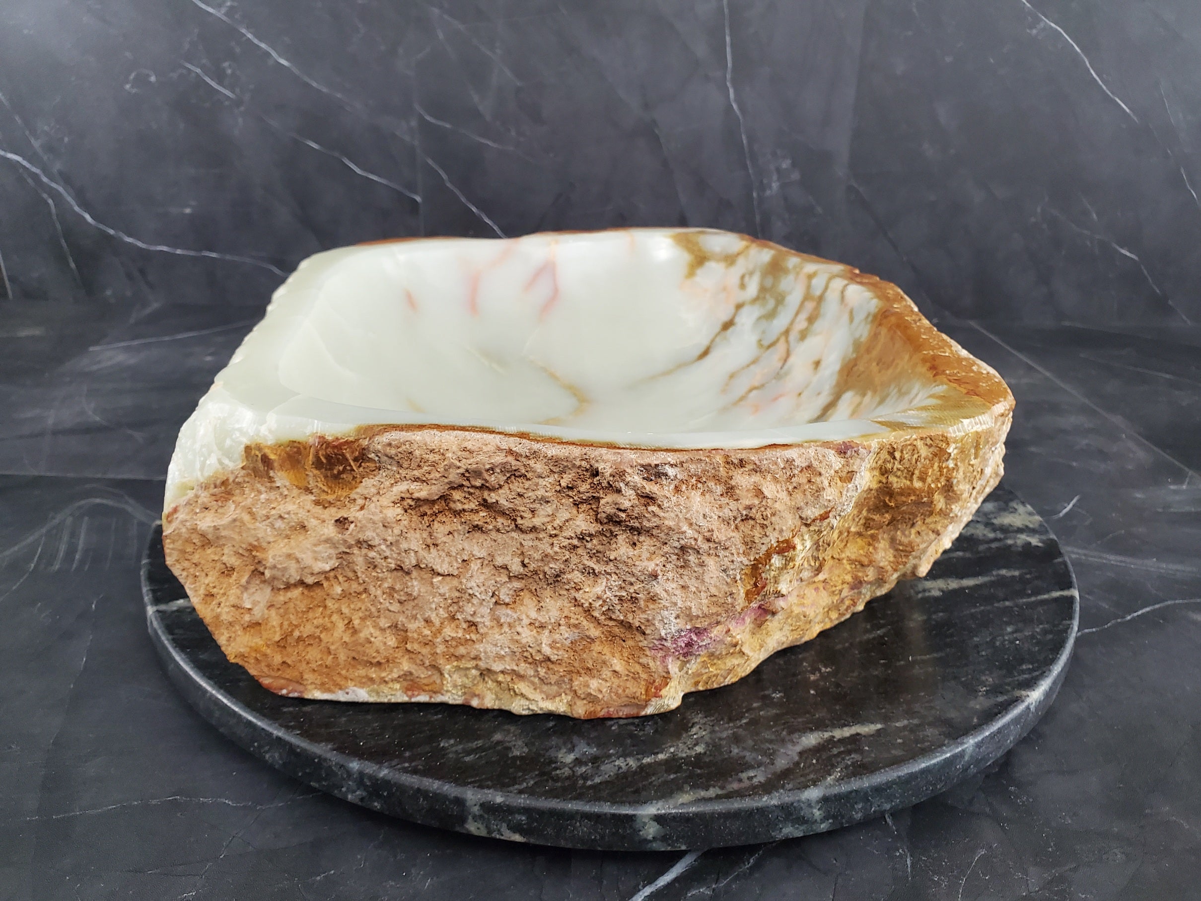 S25_25 Onyx Stone Vessel Bathroom Sink