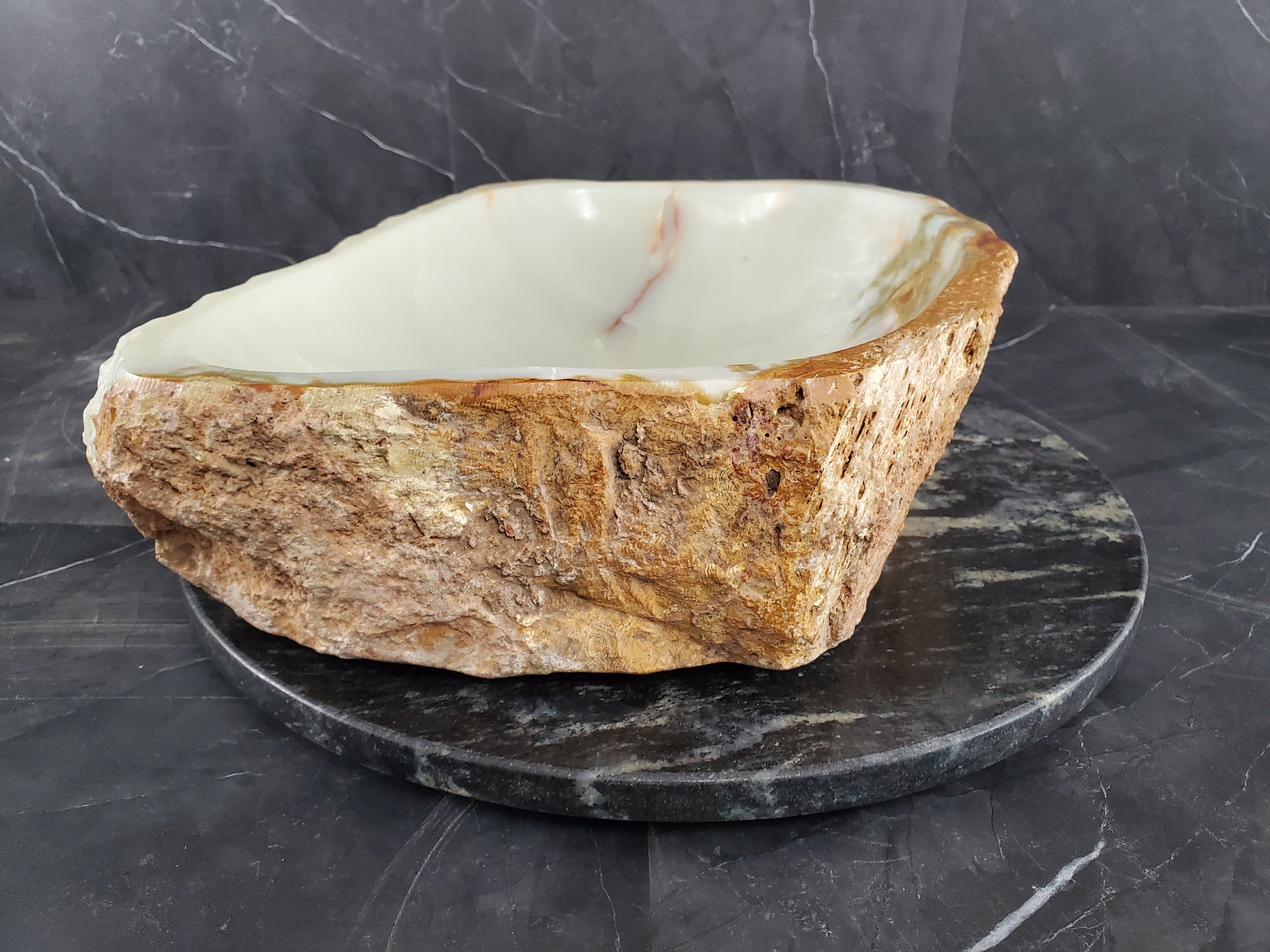S25_26 Onyx Stone Vessel Bathroom Sink