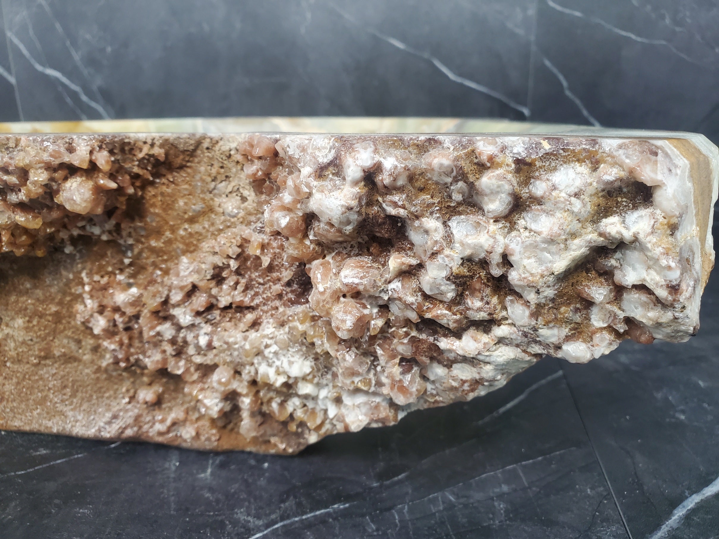 S25_08 Green Onyx Stone Vessel Bathroom Sink - 16 x 14.5 inch