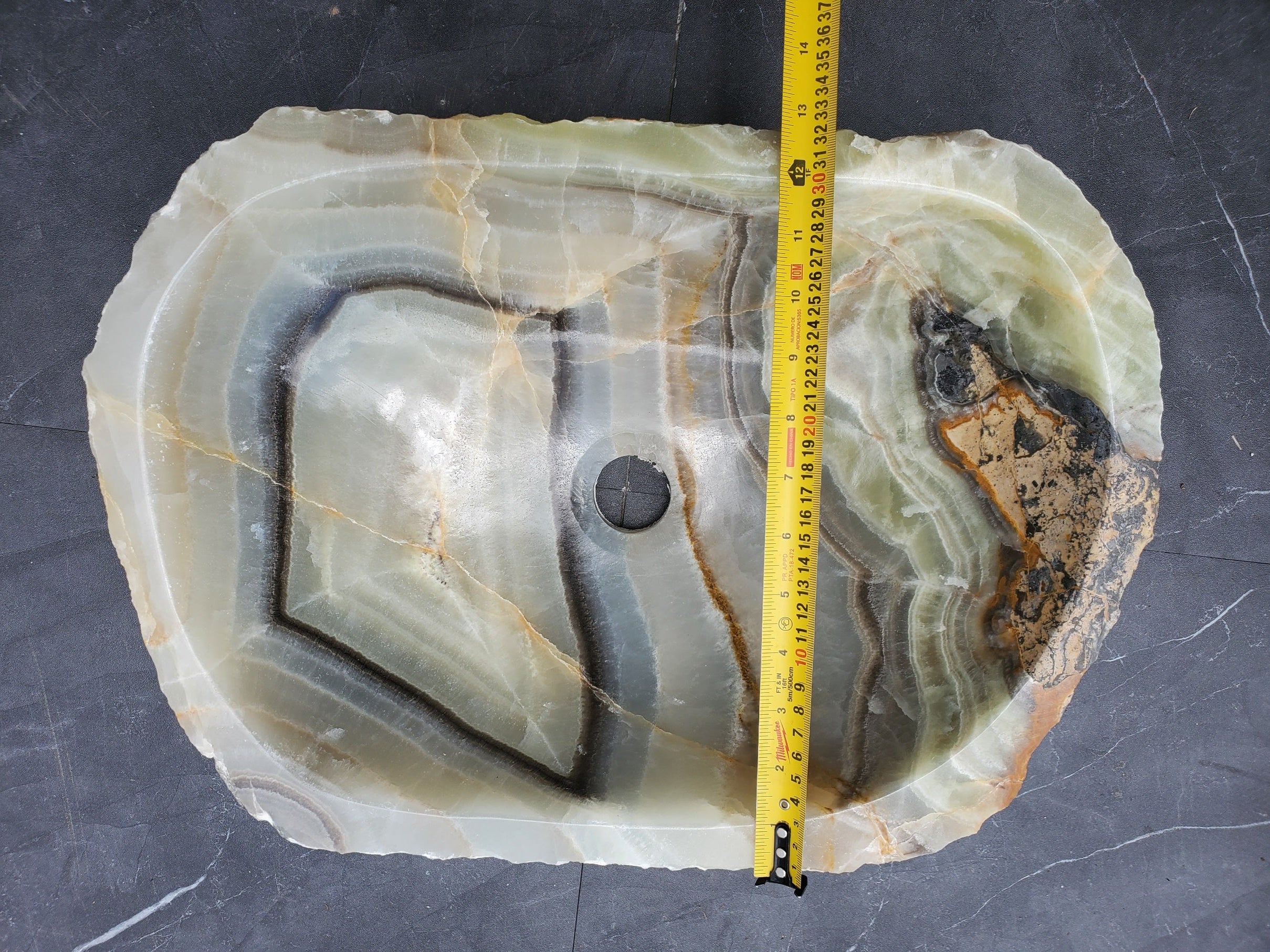 SET1053 Onyx Stone Vessel Bathroom Sink (Set of Two)
